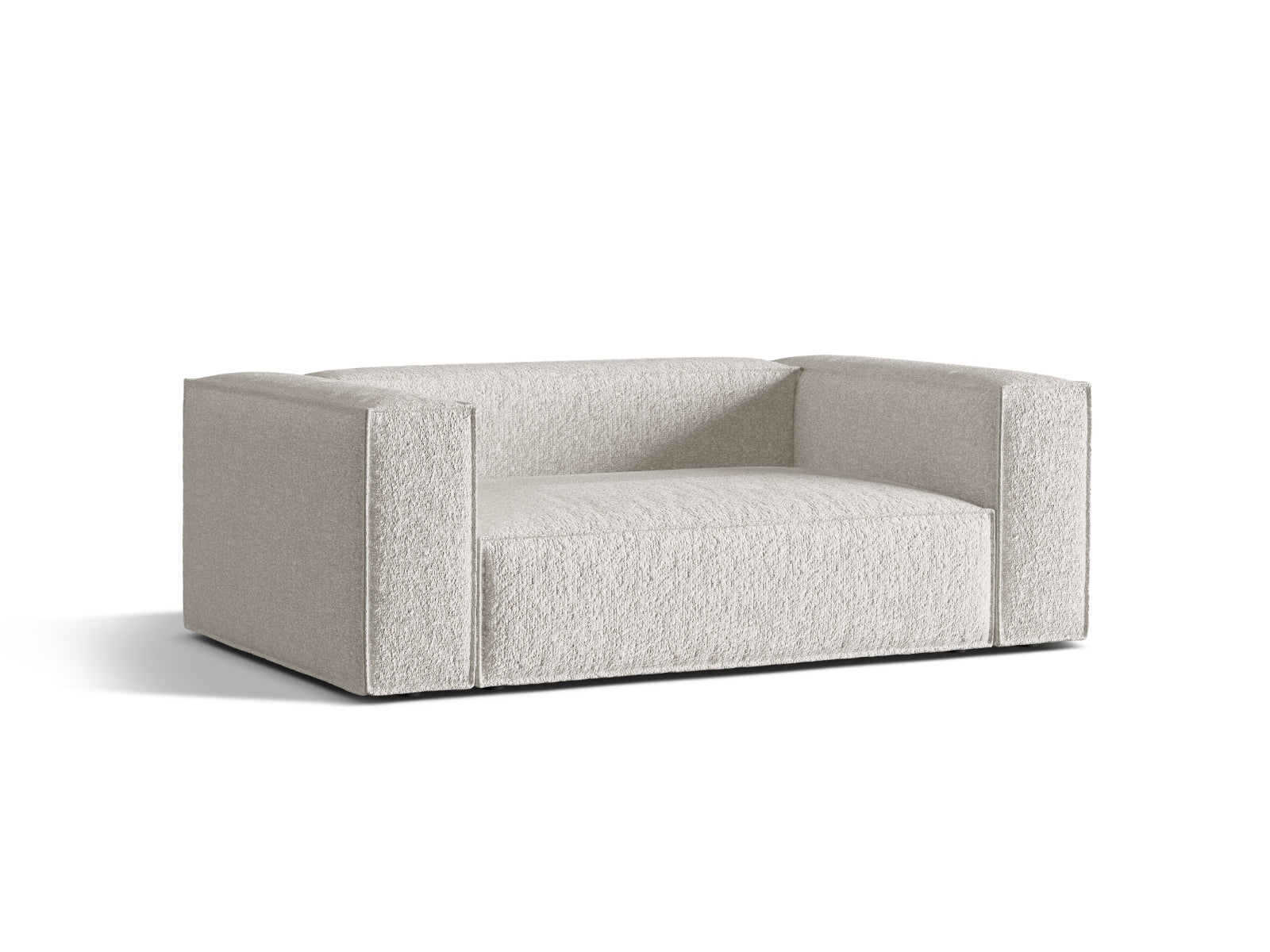Elegantes Nuria 2-Sitzer Sofa in stilvollem Grey Beige Melange, ideal für moderne Wohnräume, erhältlich bei KAQTU Design AG.