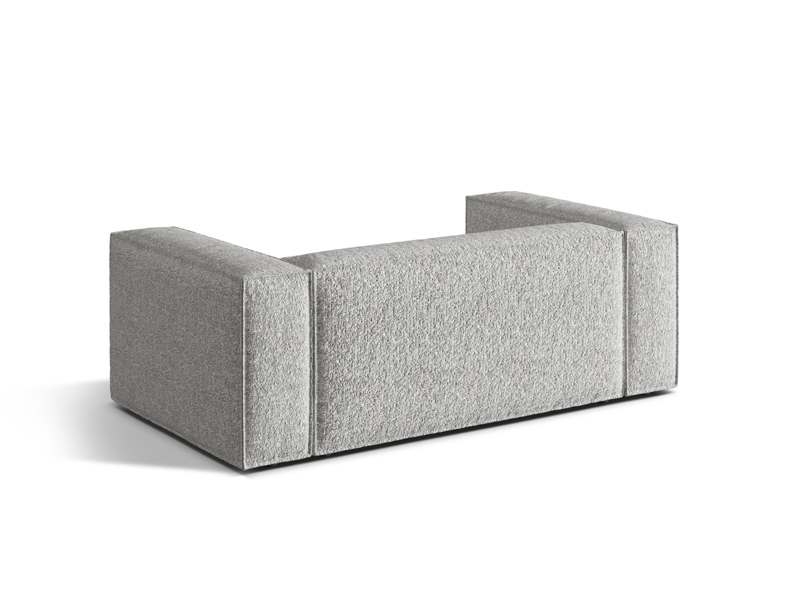 Modernes Nuria 2-Sitzer Sofa in edlem Silver-Monet, perfekt für stilvolle Wohnräume und gemütliche Abende.