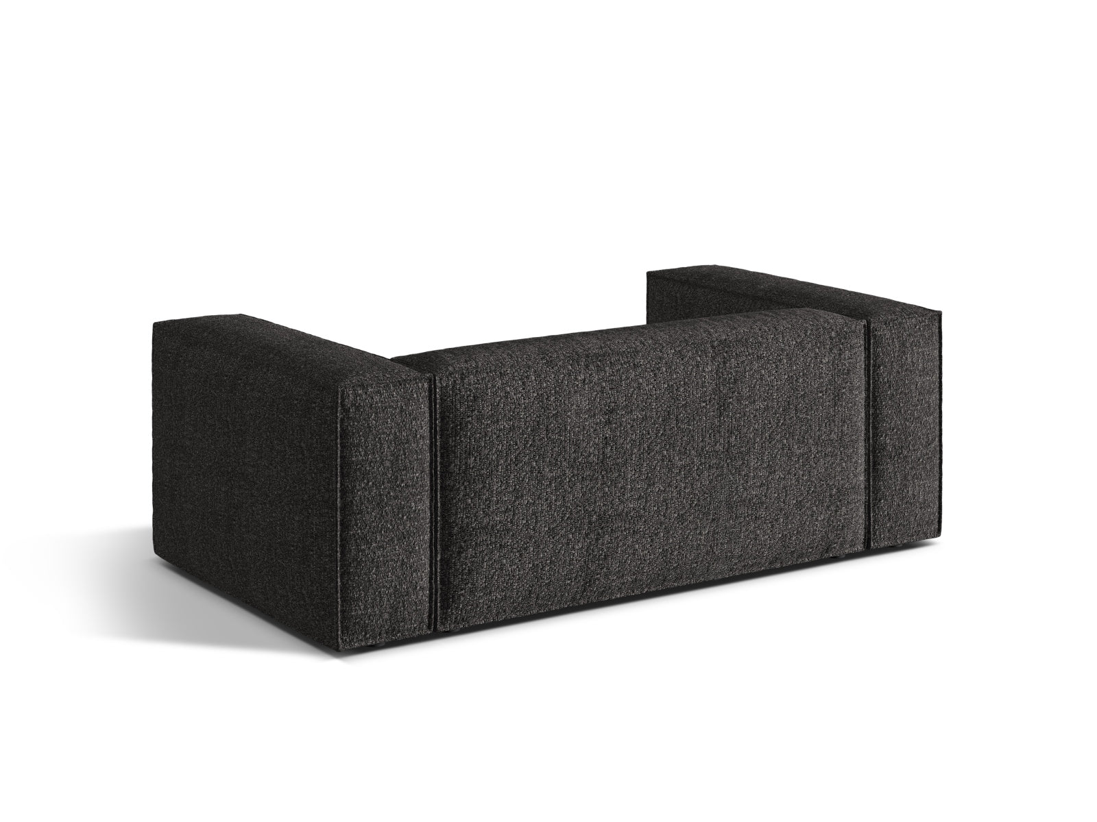 Modernes Nuria 2-Sitzer Sofa in edlem Anthrazit, perfekt für entspannte Stunden und stilvolle Einrichtungsideen.