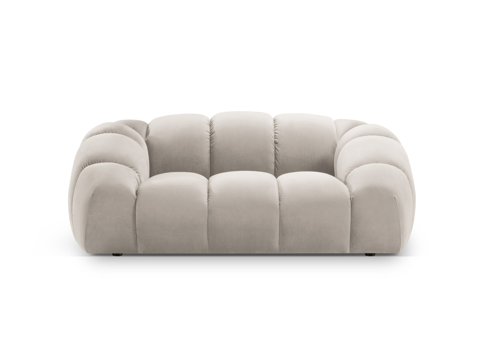 Diana Velour Sofa 2 Sitzer in Beige-Salvador präsentiert im Onlineshop von KAQTU Design AG. 2er Sofa ist von Micadoni