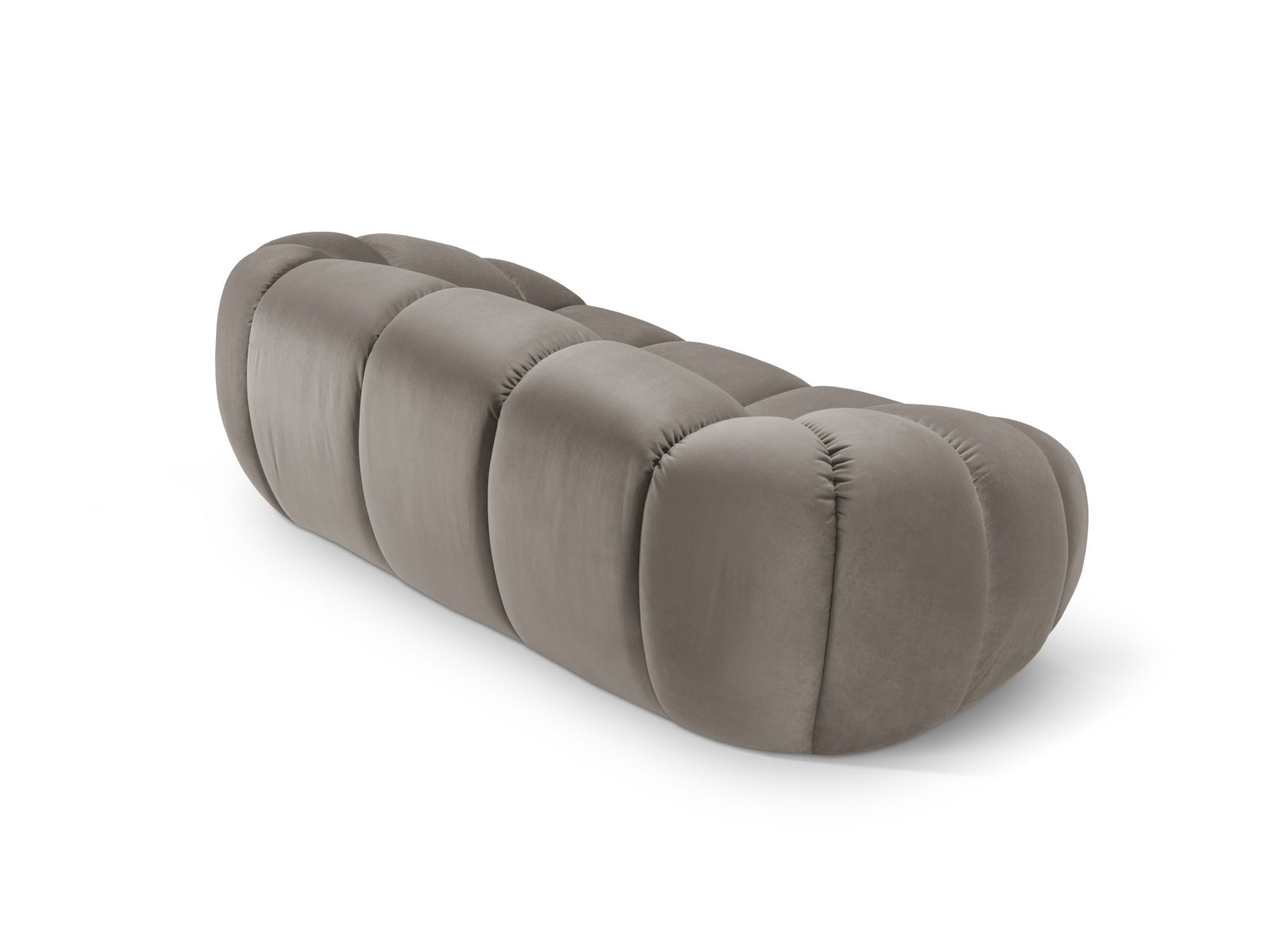Stilvolles 2-Sitzer Sofa Diana aus Velours in Grau-Braun, perfekt für gemütliche Wohnräume und modernes Interieur, von Micadoni.