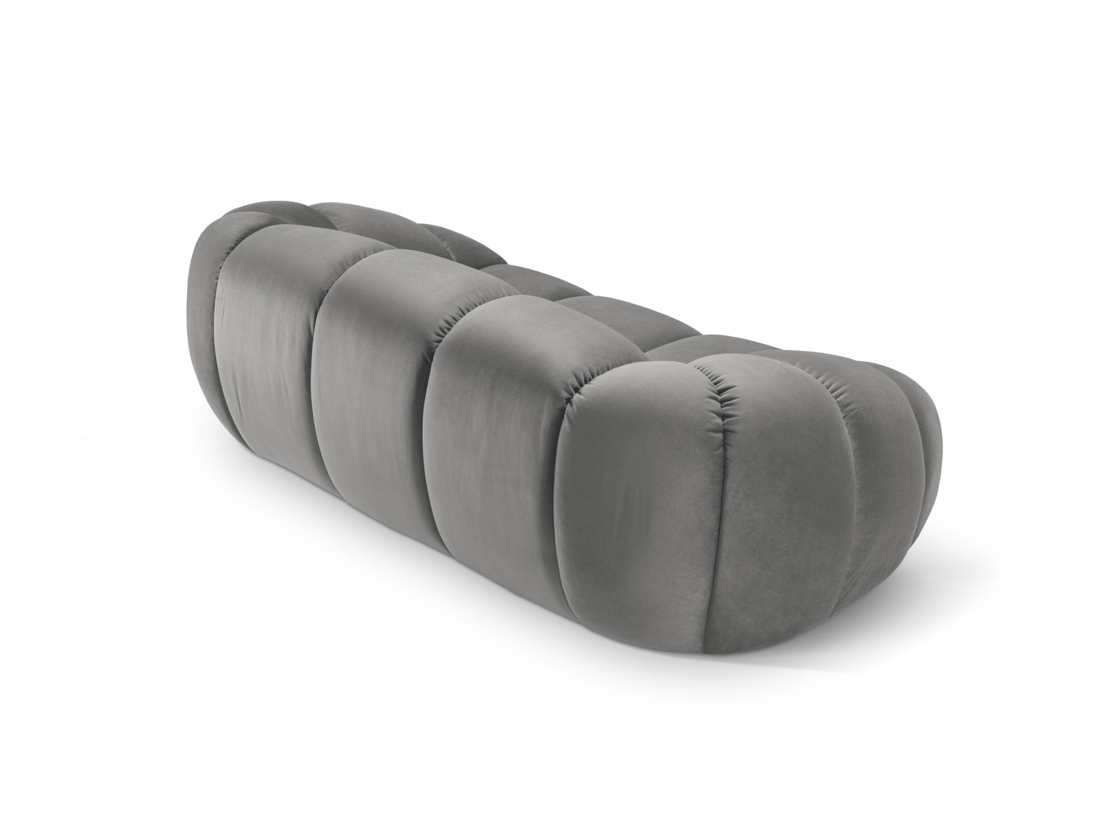 Stilvolles 2-Sitzer Sofa Diana aus Velours in Grau von Micadoni, perfekt für moderne Wohnkonzepte und entspannte Stunden.