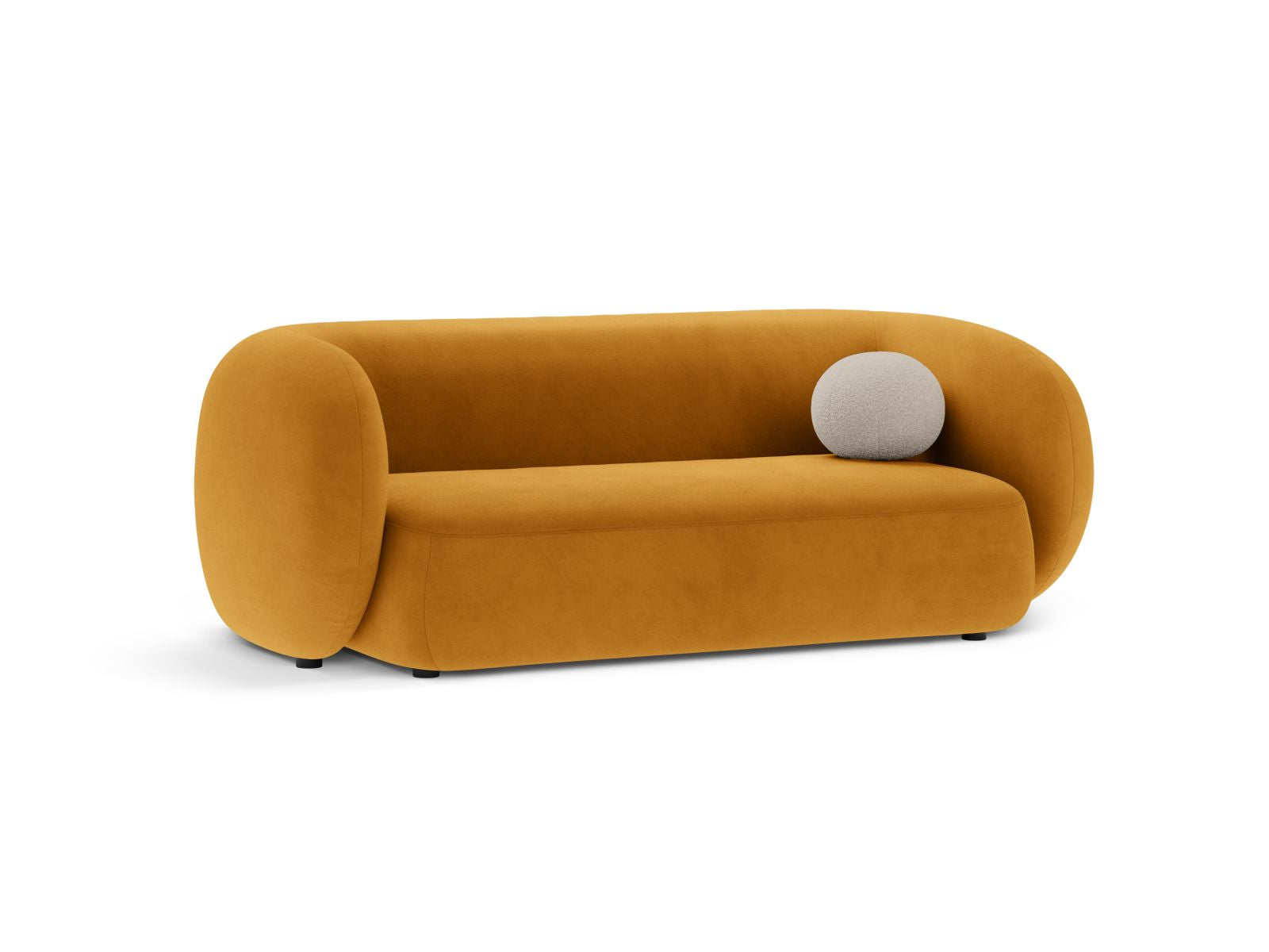 Stylisches 2-Sitzer Sofa Kate in leuchtendem Gelb, ideal für moderne Wohnräume, von Micadoni, präsentiert von KAQTU Design AG.