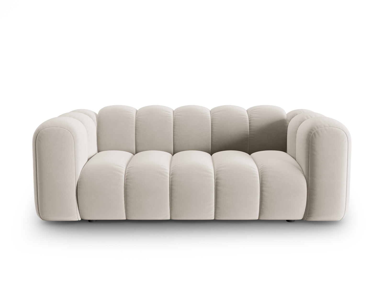 Lupine Velour Sofa 2 Sitzer in Beige-Salvador präsentiert im Onlineshop von KAQTU Design AG. 2er Sofa ist von Micadoni