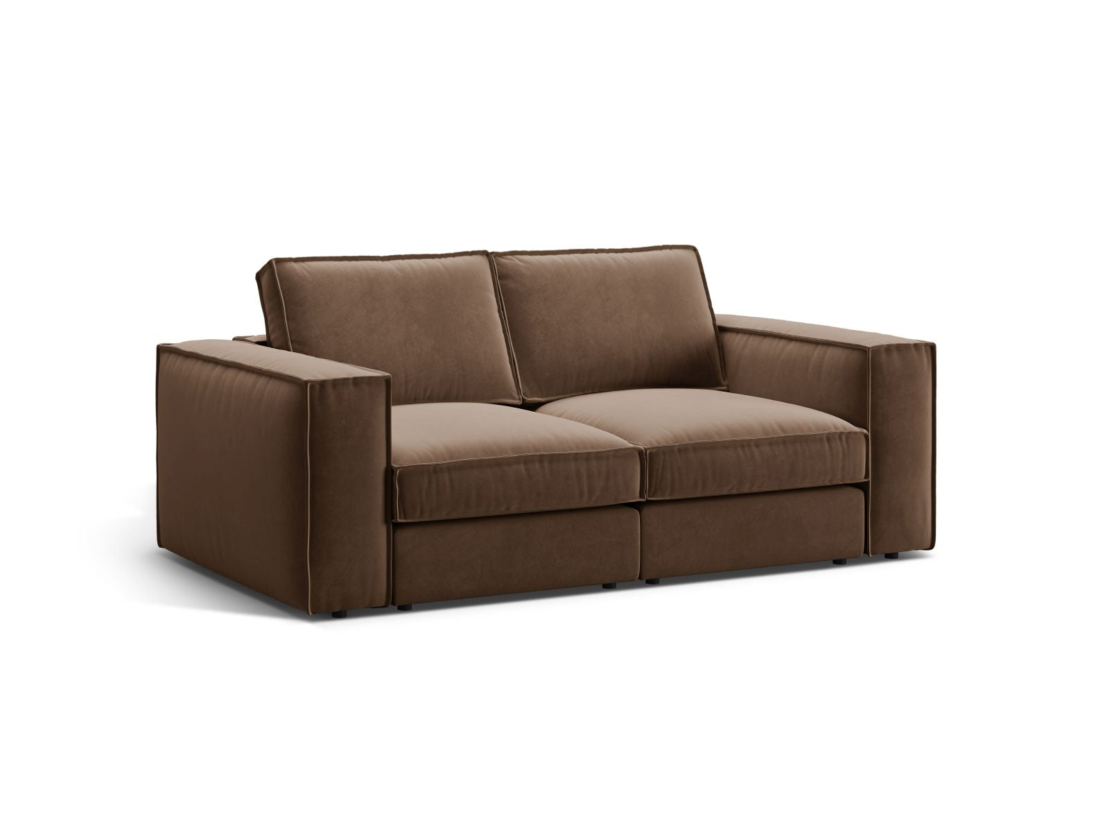 Elegantes 2-Sitzer Sofa Pola in Chocolate-Salvador, ideal für stilvolle Wohnräume, erhältlich bei KAQTU Design AG.