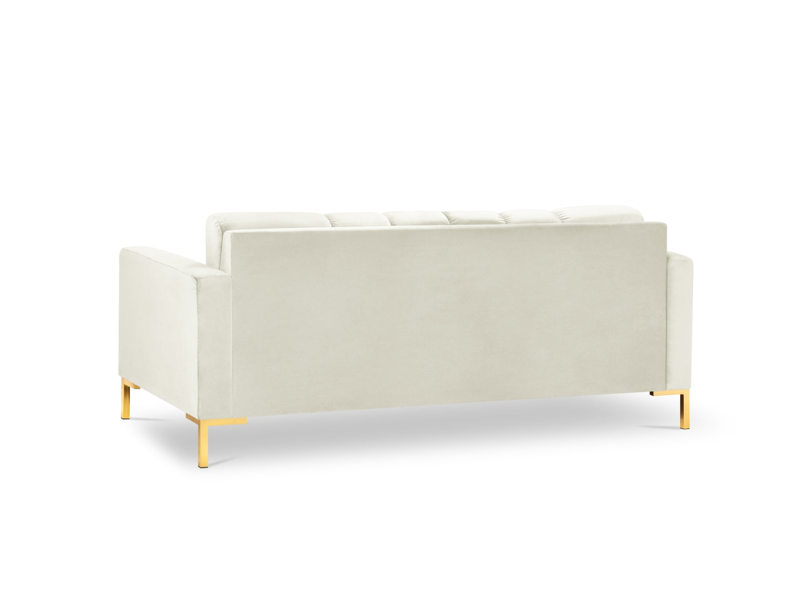 Mamaia Velour Sofa 2 Sitzer in Light Beige/Gold präsentiert im Onlineshop von KAQTU Design AG. 2er Sofa ist von Micadoni
