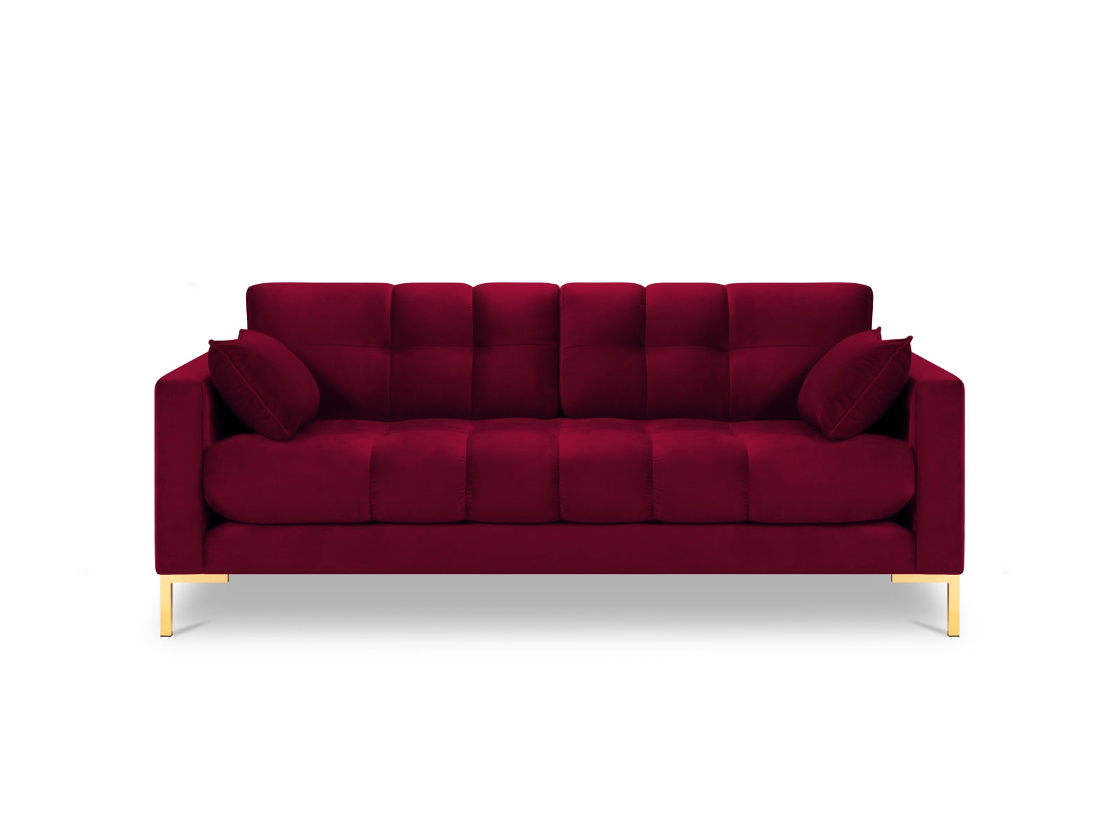 Mamaia Velour Sofa 2 Sitzer in Red/Gold präsentiert im Onlineshop von KAQTU Design AG. 2er Sofa ist von Micadoni