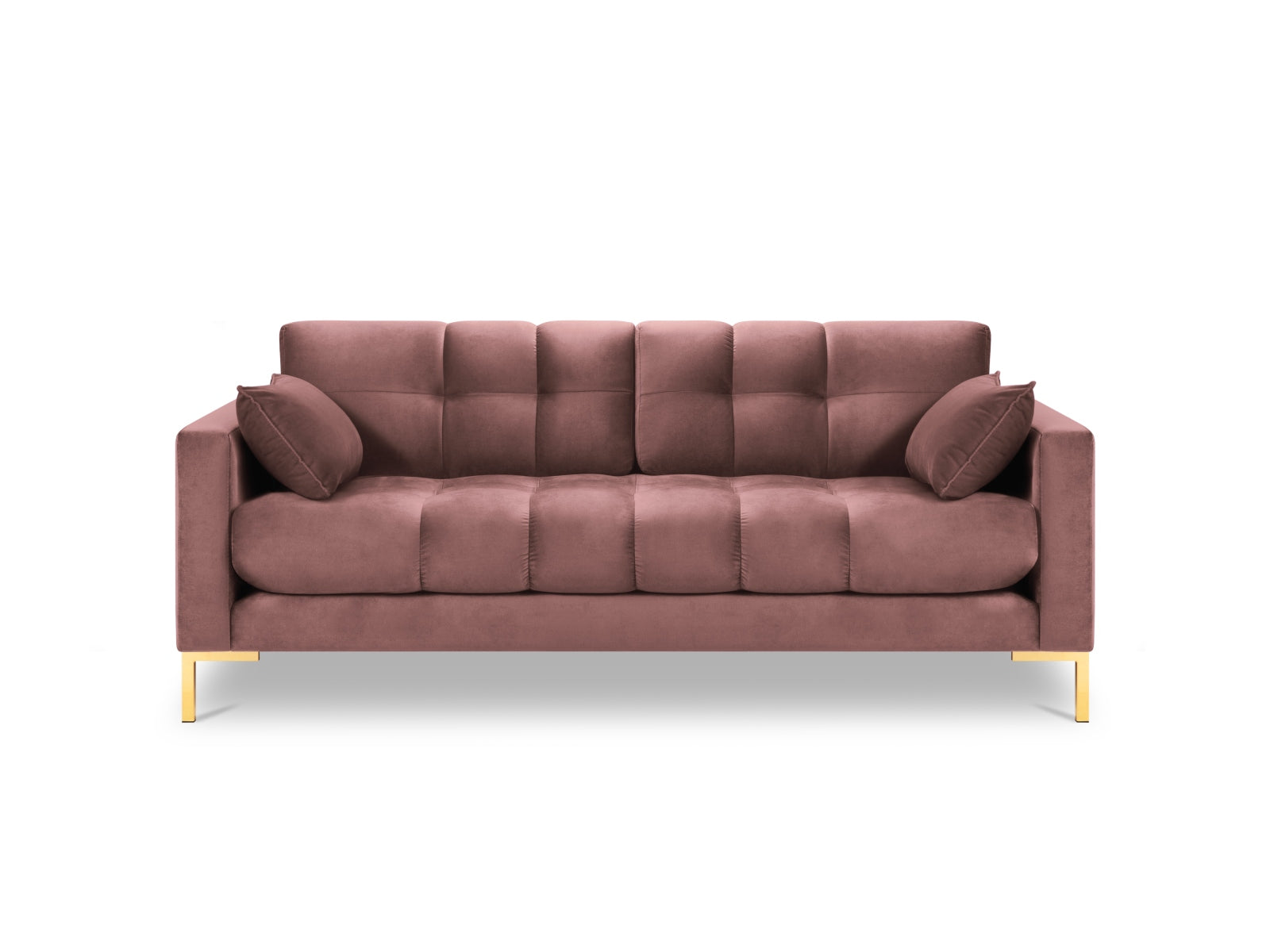 Mamaia Velour Sofa 2 Sitzer in Pink/Gold präsentiert im Onlineshop von KAQTU Design AG. 2er Sofa ist von Micadoni