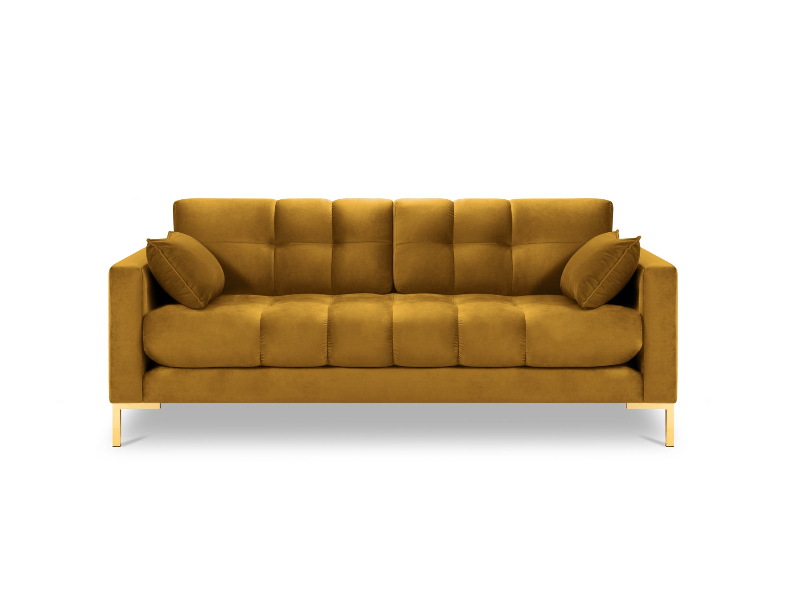 Mamaia Velour Sofa 2 Sitzer in Yellow/Gold präsentiert im Onlineshop von KAQTU Design AG. 2er Sofa ist von Micadoni
