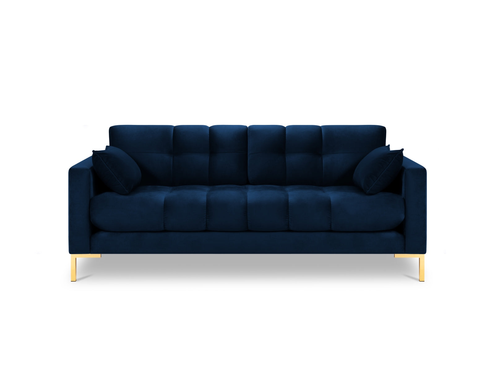 Mamaia Velour Sofa 2 Sitzer in Royal Blue/Gold präsentiert im Onlineshop von KAQTU Design AG. 2er Sofa ist von Micadoni