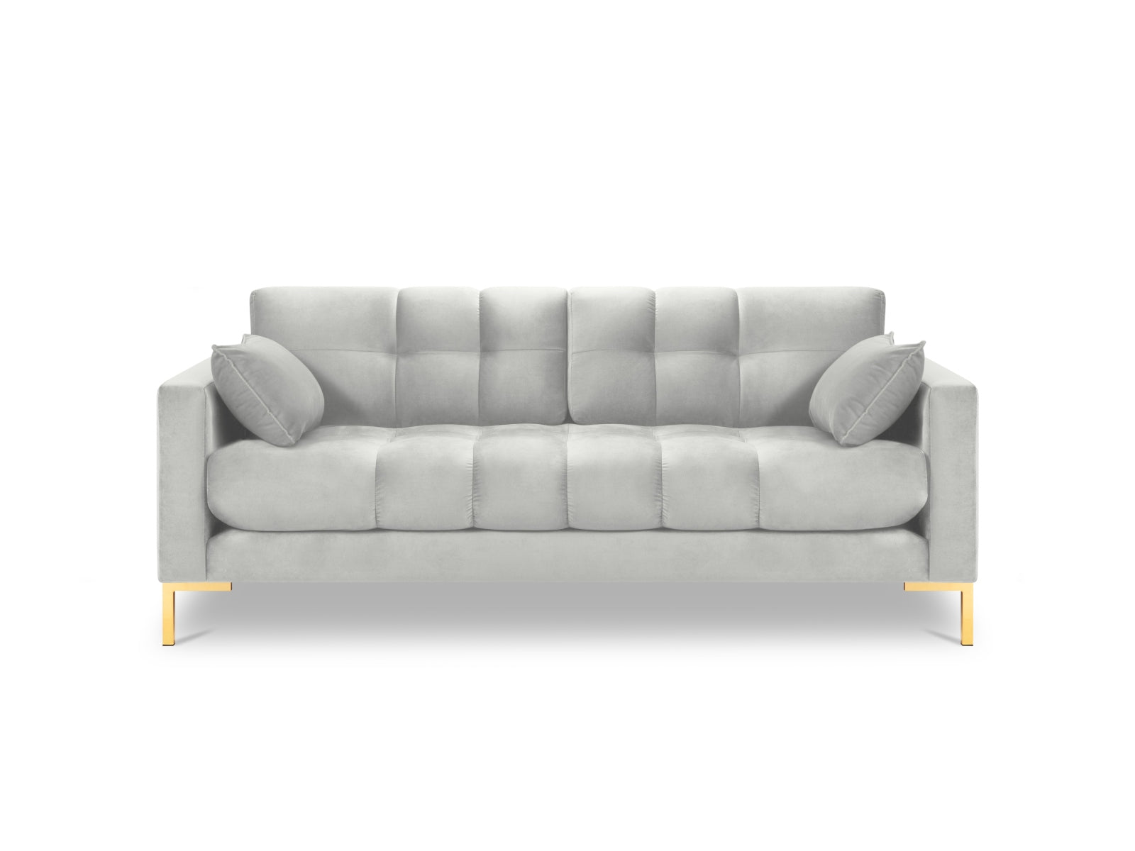 Mamaia Velour Sofa 2 Sitzer in Silver/Gold präsentiert im Onlineshop von KAQTU Design AG. 2er Sofa ist von Micadoni