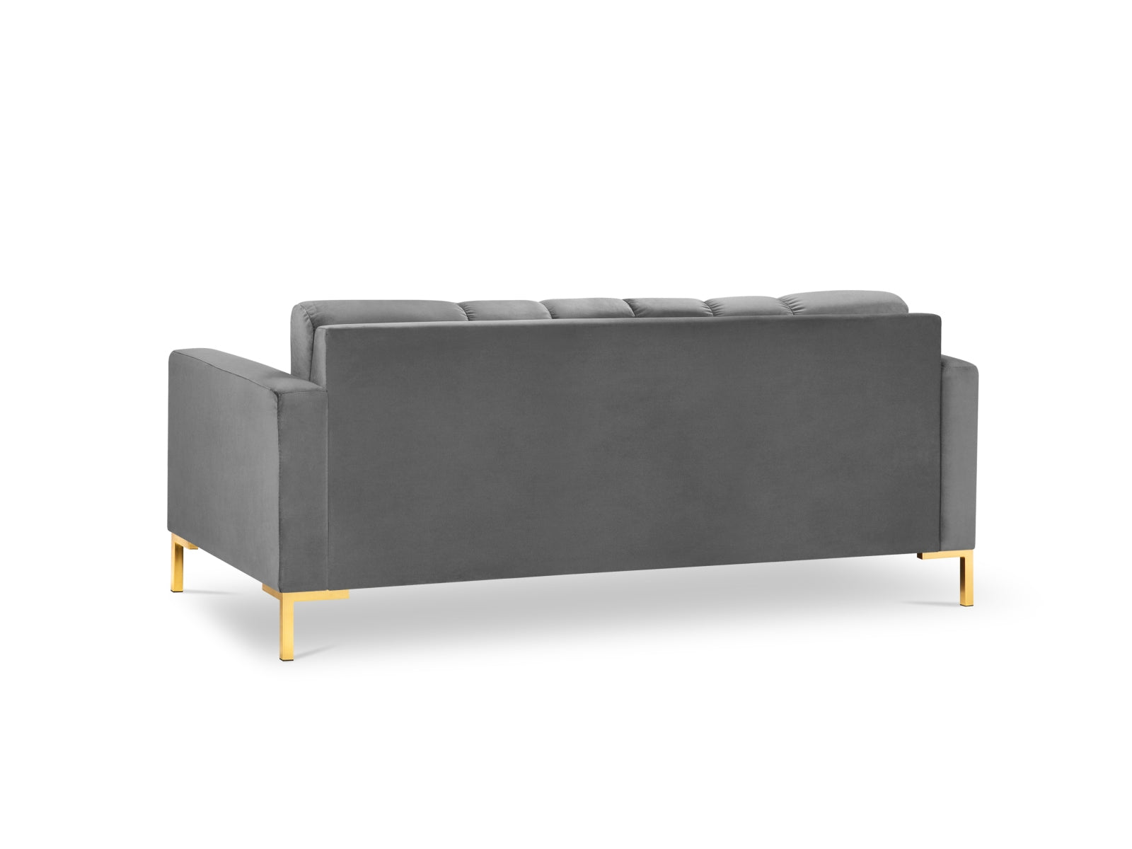 Mamaia Velour Sofa 2 Sitzer in Light Grey/Gold präsentiert im Onlineshop von KAQTU Design AG. 2er Sofa ist von Micadoni