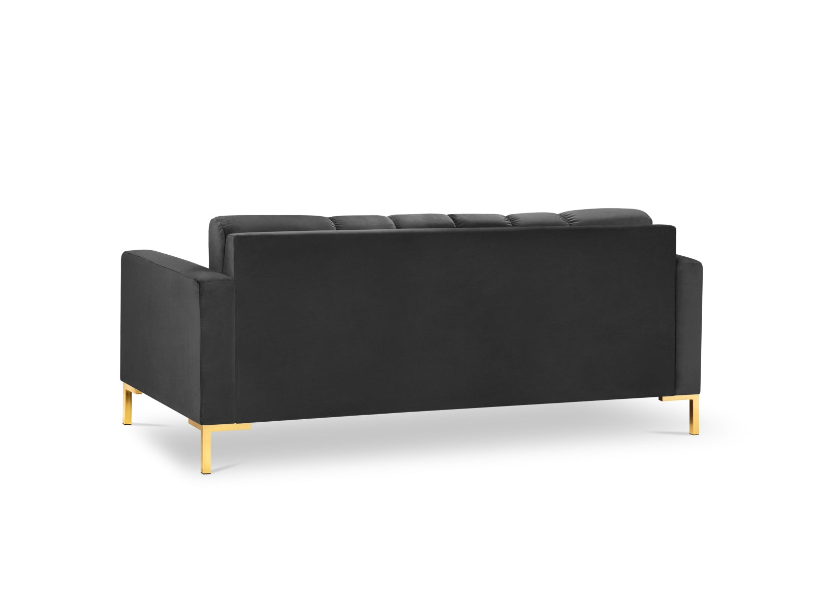 Mamaia Velour Sofa 2 Sitzer in Dark Grey/Gold präsentiert im Onlineshop von KAQTU Design AG. 2er Sofa ist von Micadoni