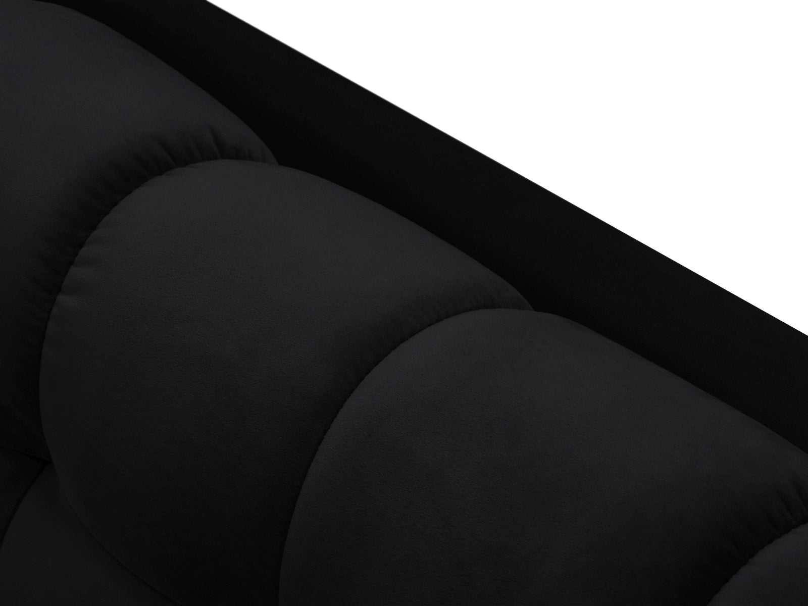 Mamaia Velour Sofa 2 Sitzer in Black/Gold präsentiert im Onlineshop von KAQTU Design AG. 2er Sofa ist von Micadoni