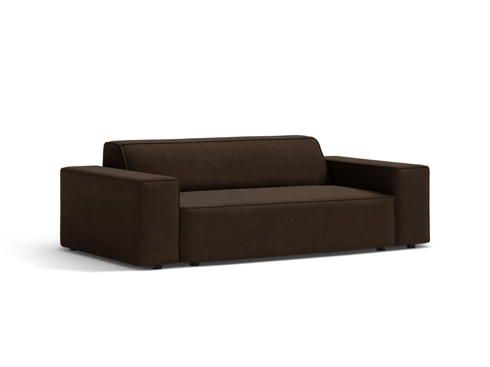 Elegantes 2-Sitzer Sofa Jodie in Dunkelgrau-Bluvel, ideal für stilvolle Wohnräume, erhältlich bei KAQTU Design AG.