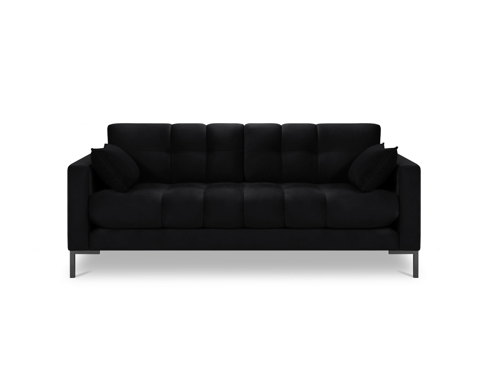 Mamaia Velour Sofa 2 Sitzer in Black/Schwarz präsentiert im Onlineshop von KAQTU Design AG. 2er Sofa ist von Micadoni