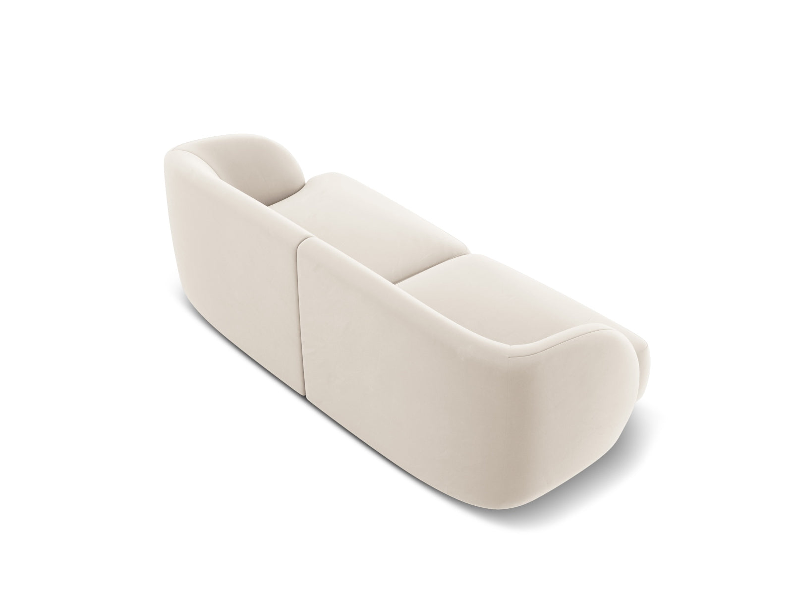 Miley Velour Sofa 2 Sitzer in Light Beige präsentiert im Onlineshop von KAQTU Design AG. 2er Sofa ist von Micadoni