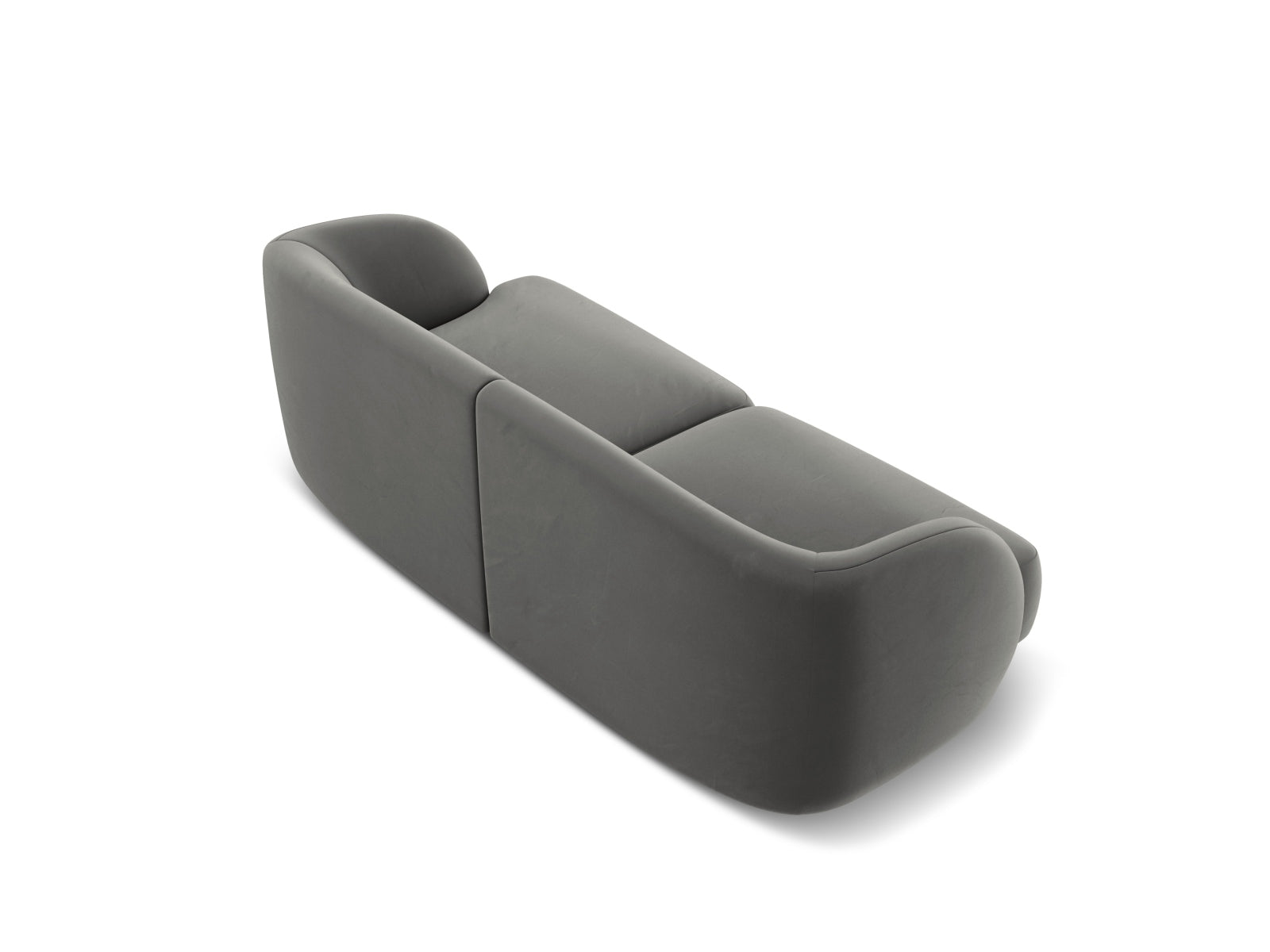 Miley Velour Sofa 2 Sitzer in Light Grey präsentiert im Onlineshop von KAQTU Design AG. 2er Sofa ist von Micadoni