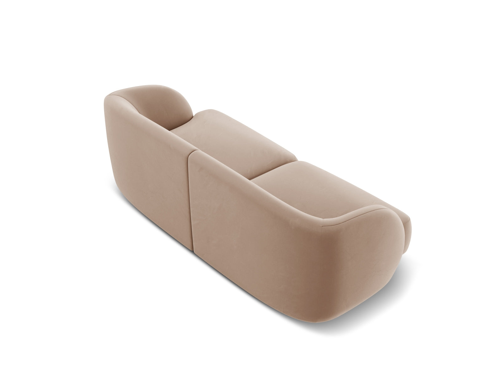 Miley Velour Sofa 2 Sitzer in Cappuccino präsentiert im Onlineshop von KAQTU Design AG. 2er Sofa ist von Micadoni