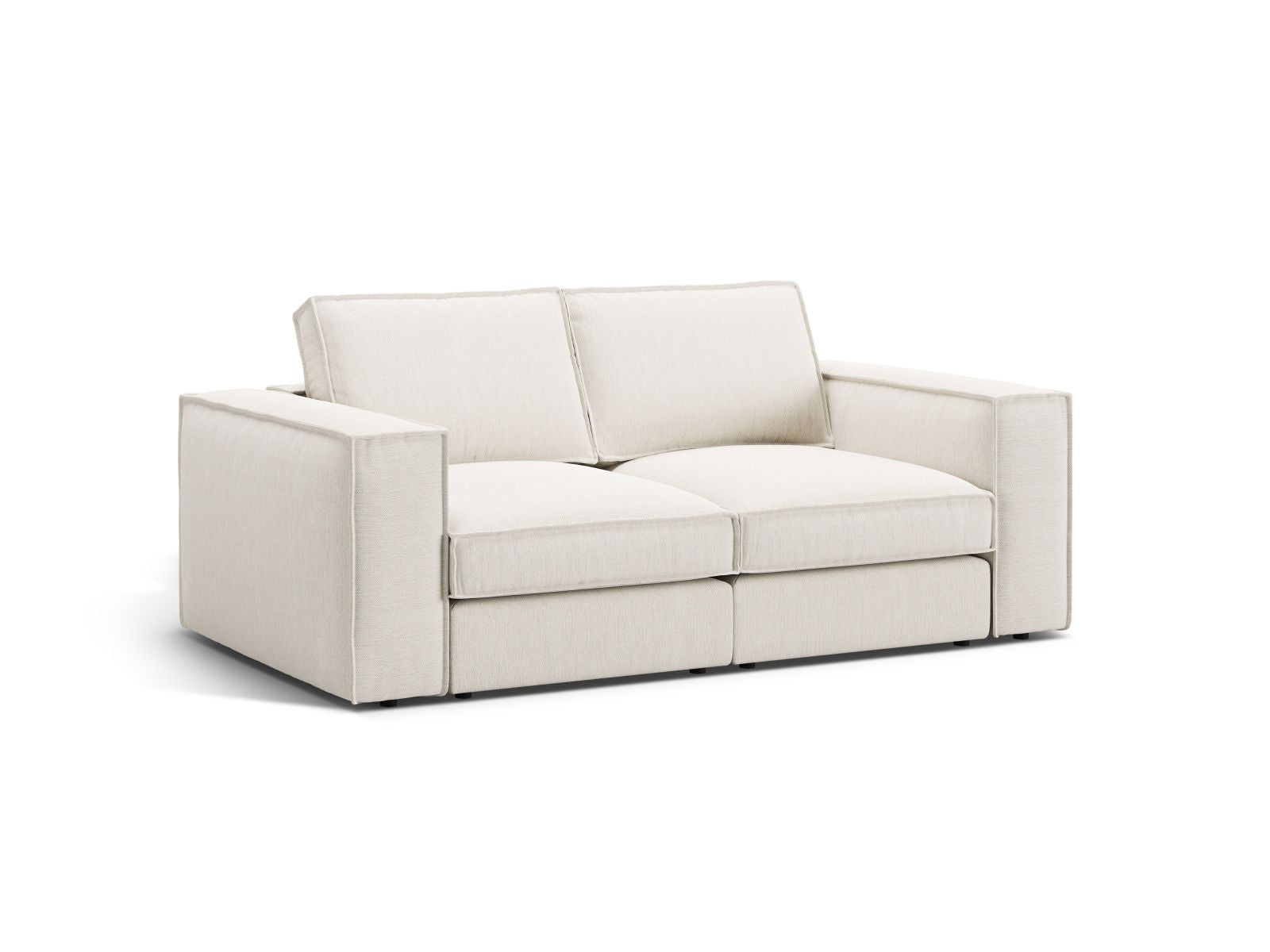 Elegantes 2-Sitzer Sofa Pola in stilvollem Weiß, ideal für moderne Wohnräume, erhältlich bei KAQTU Design AG.