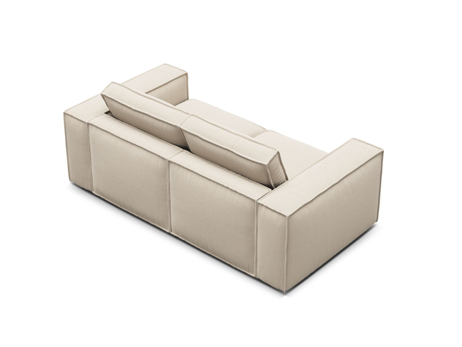 Beige 2-Sitzer Sofa Pola von Micadoni, modernes und komfortables Design, ideal für entspannte Stunden und stilvolle Einrichtung.
