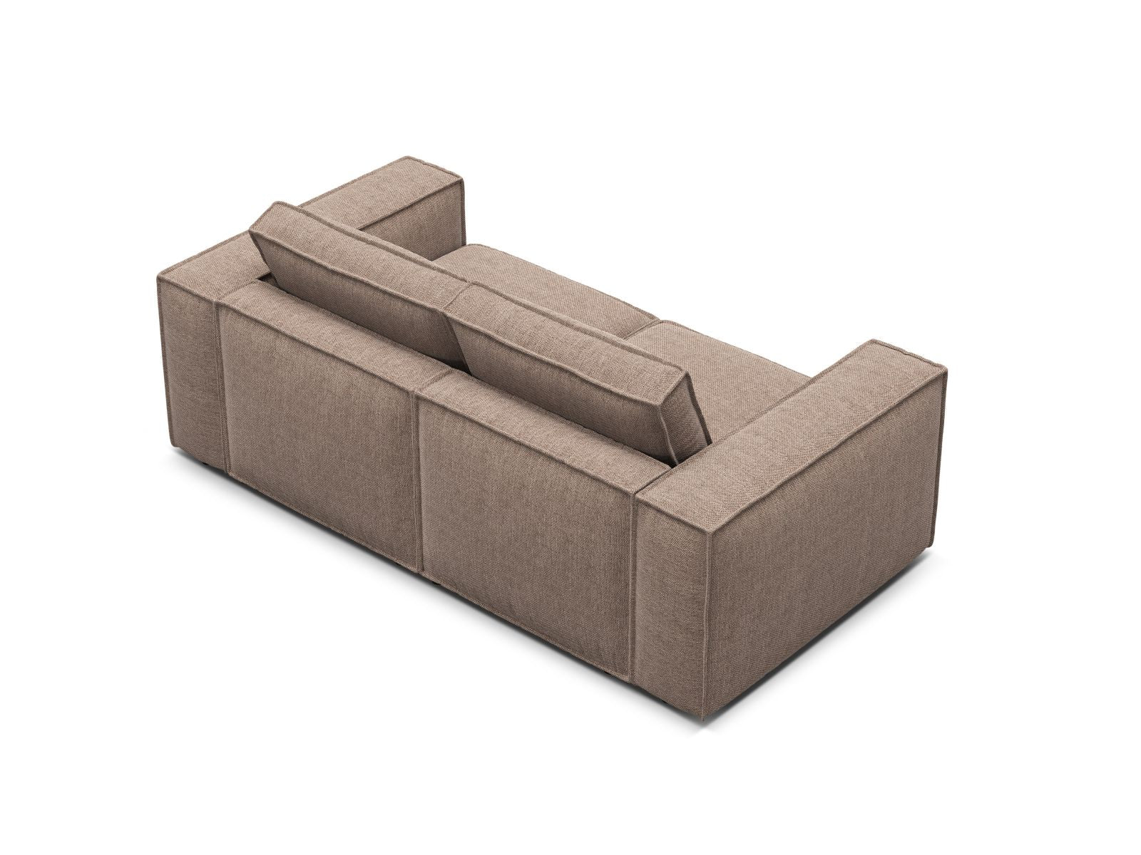 Elegantes 2-Sitzer Sofa Pola in warmem Braun, ideal für gemütliche Wohnzimmer und modernes Interieur, bietet hohen Sitzkomfort.