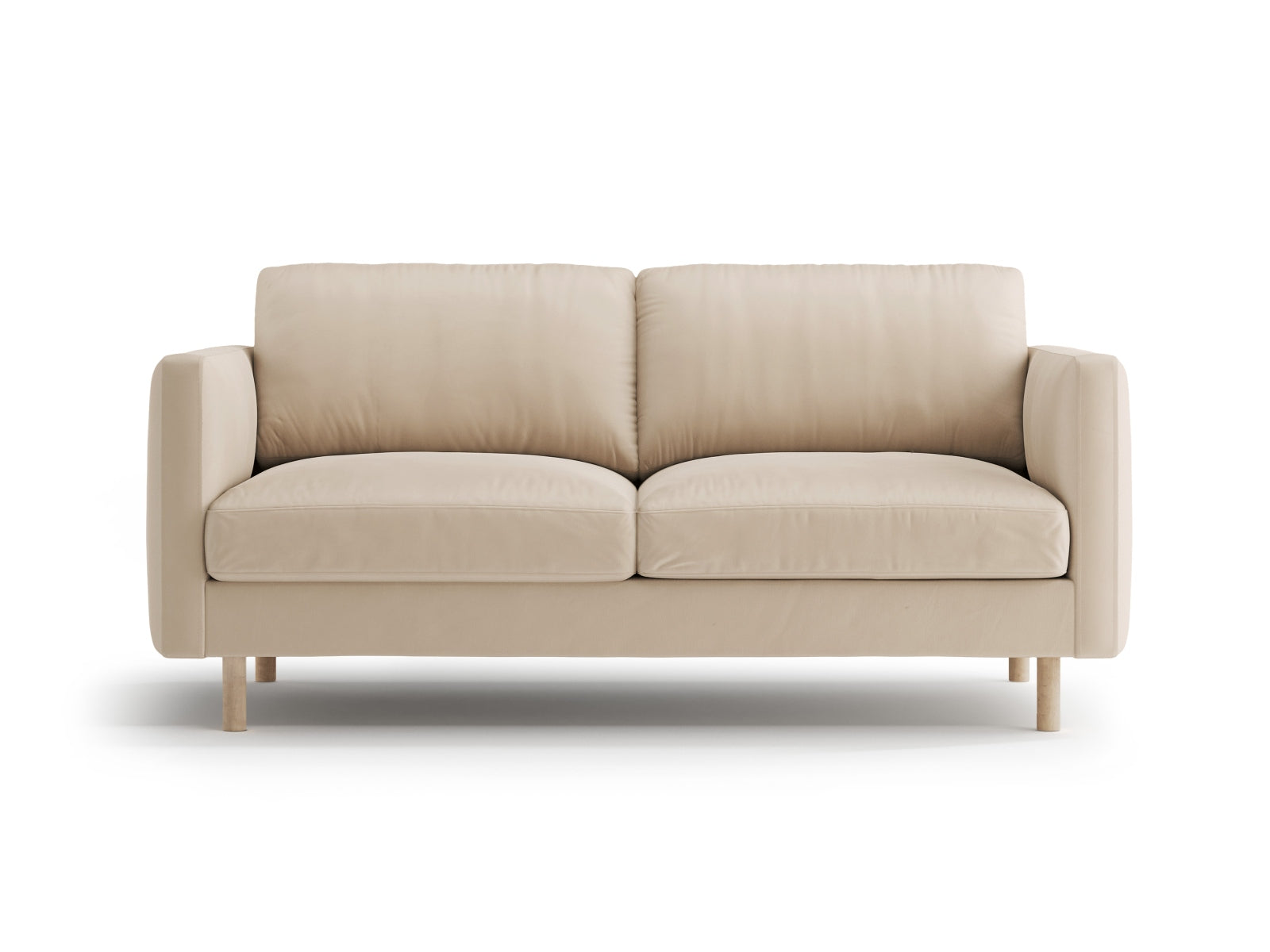 Eden Velour Sofa 2 Sitzer in Nude-Paris präsentiert im Onlineshop von KAQTU Design AG. 2er Sofa ist von Micadoni