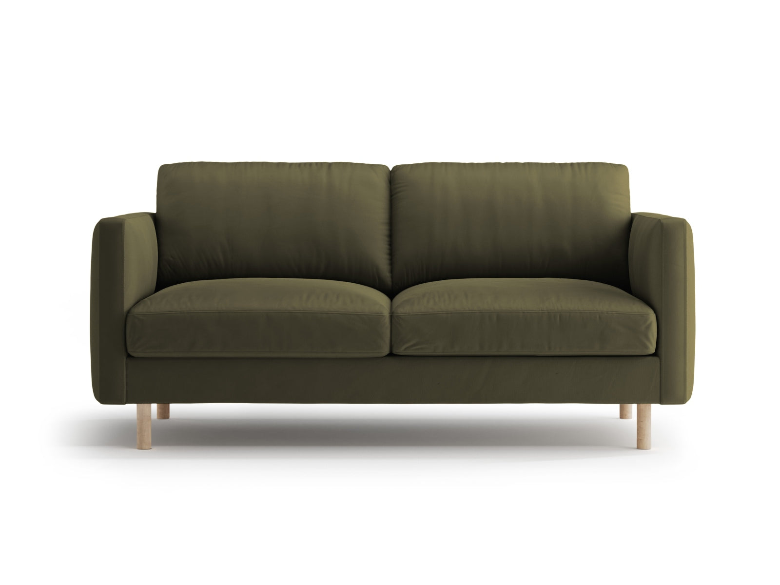Eden Velour Sofa 2 Sitzer in Moss Green Melange-Paris präsentiert im Onlineshop von KAQTU Design AG. 2er Sofa ist von Micadoni