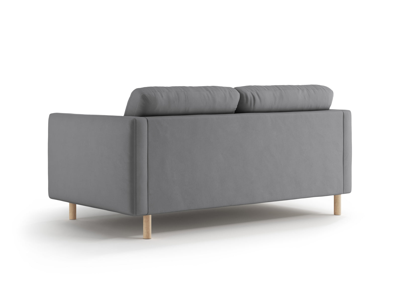 Stilvolles 2-Sitzer Sofa aus Velours in edlem Grau, perfekt für entspannte Stunden und moderne Einrichtungsideen.