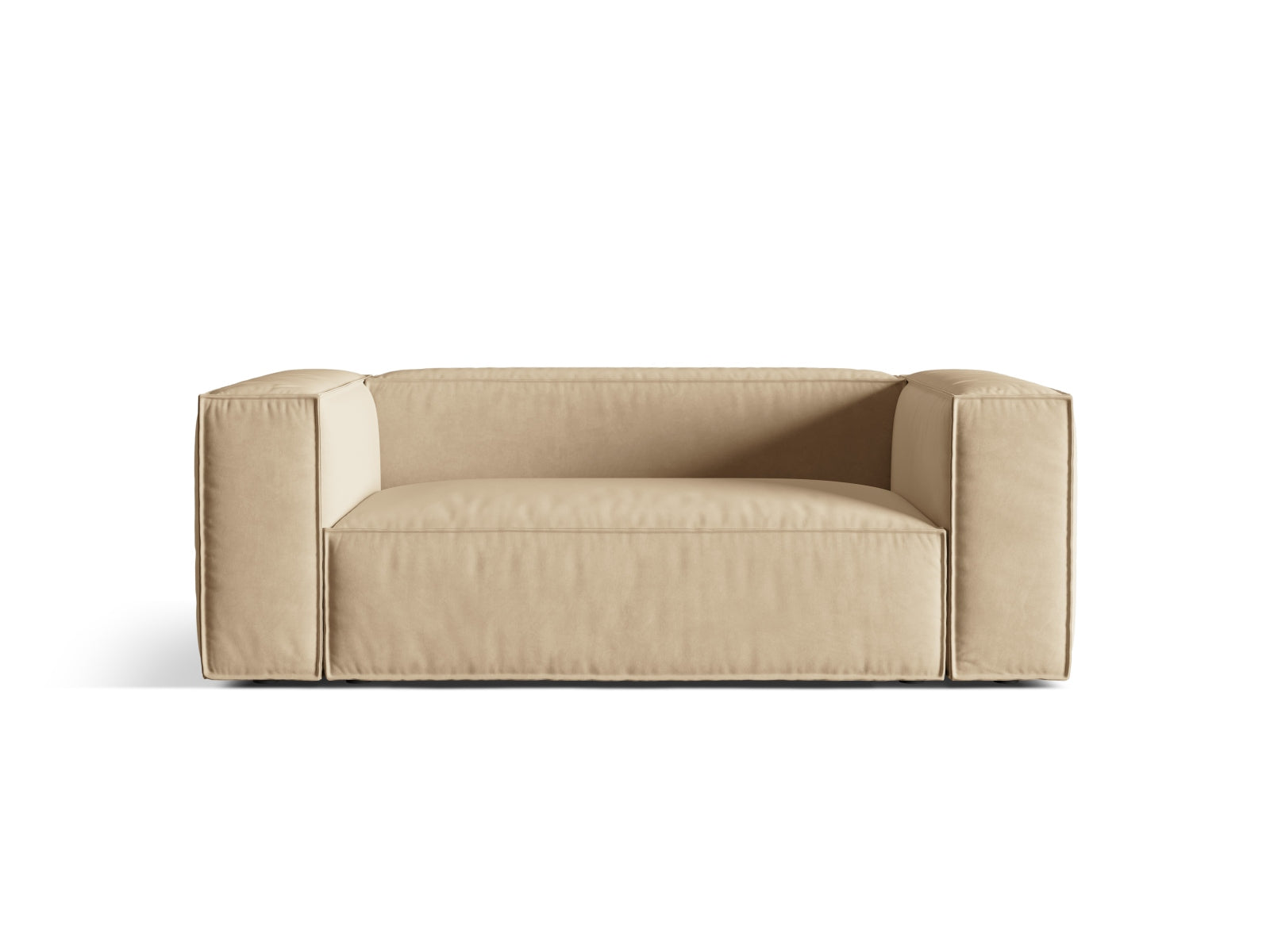 Nuria Velour Sofa 2 Sitzer in Nude-Paris präsentiert im Onlineshop von KAQTU Design AG. 2er Sofa ist von Micadoni