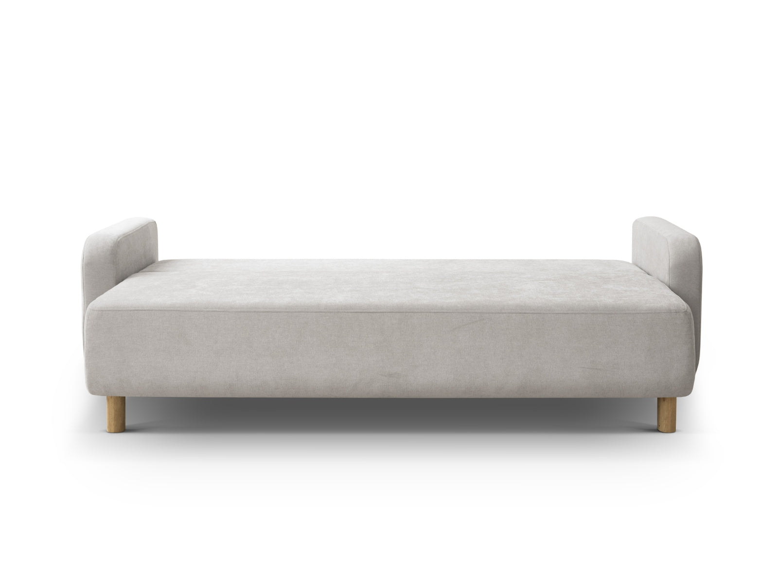 Beige 3-Sitzer Sofa Elen von Micadoni, multifunktional mit Schlaffunktion und Stauraum, ideal für modernes Wohnen.