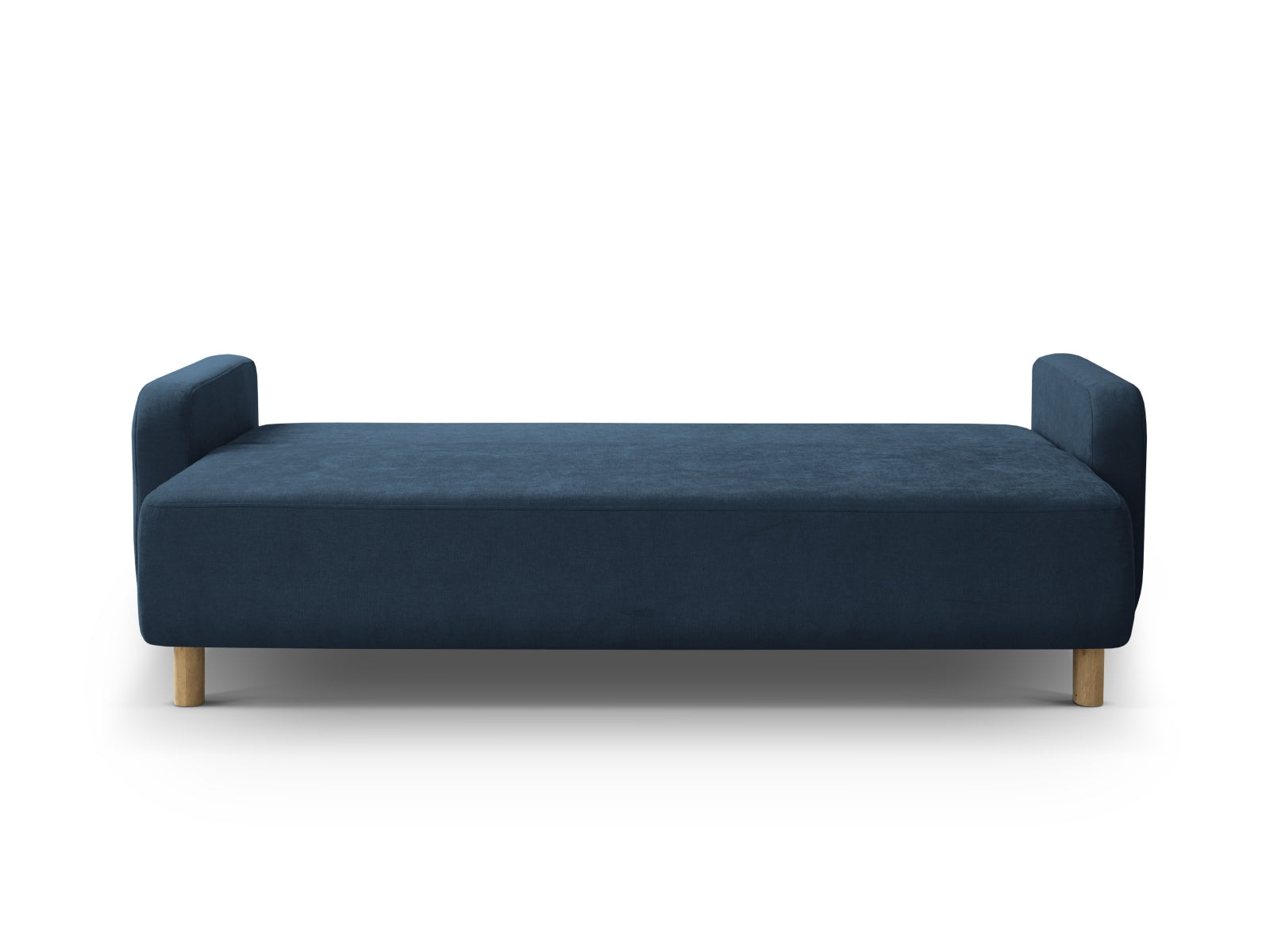 Elegantes 3-Sitzer Sofa Elen in stilvollem Blau, ideal für Gästeübernachtungen und zur Aufbewahrung von Gegenständen.