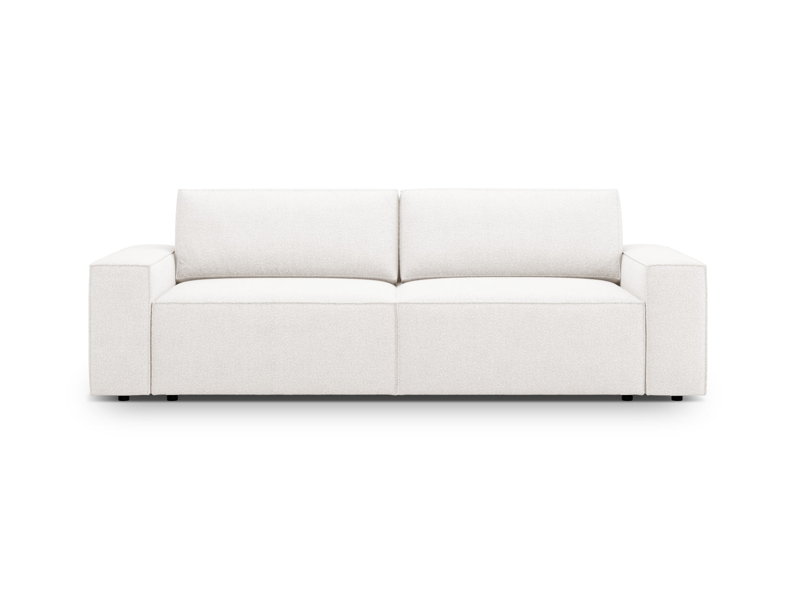 Jodie Boucle Sofa mit Schlaffunktion und Stauraumbox 3 Sitzer in White-Baloo präsentiert im Onlineshop von KAQTU Design AG. Bettsofa ist von Micadoni