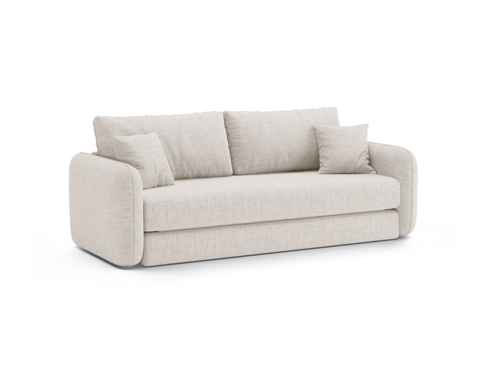 Elegantes 3-Sitzer Sofa Dormi in hellem Beige, ideal als Bettsofa für gemütliche Nächte und stilvolle Wohnräume.