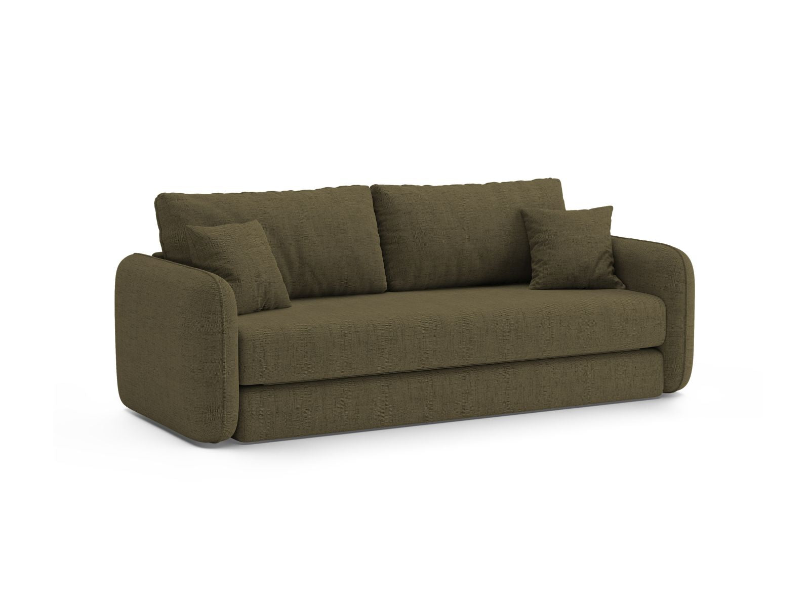 Elegantes 3-Sitzer Sofa Dormi in stilvollem Grün, ideal für Wohnräume und als Schlafgelegenheit, von Micadoni.