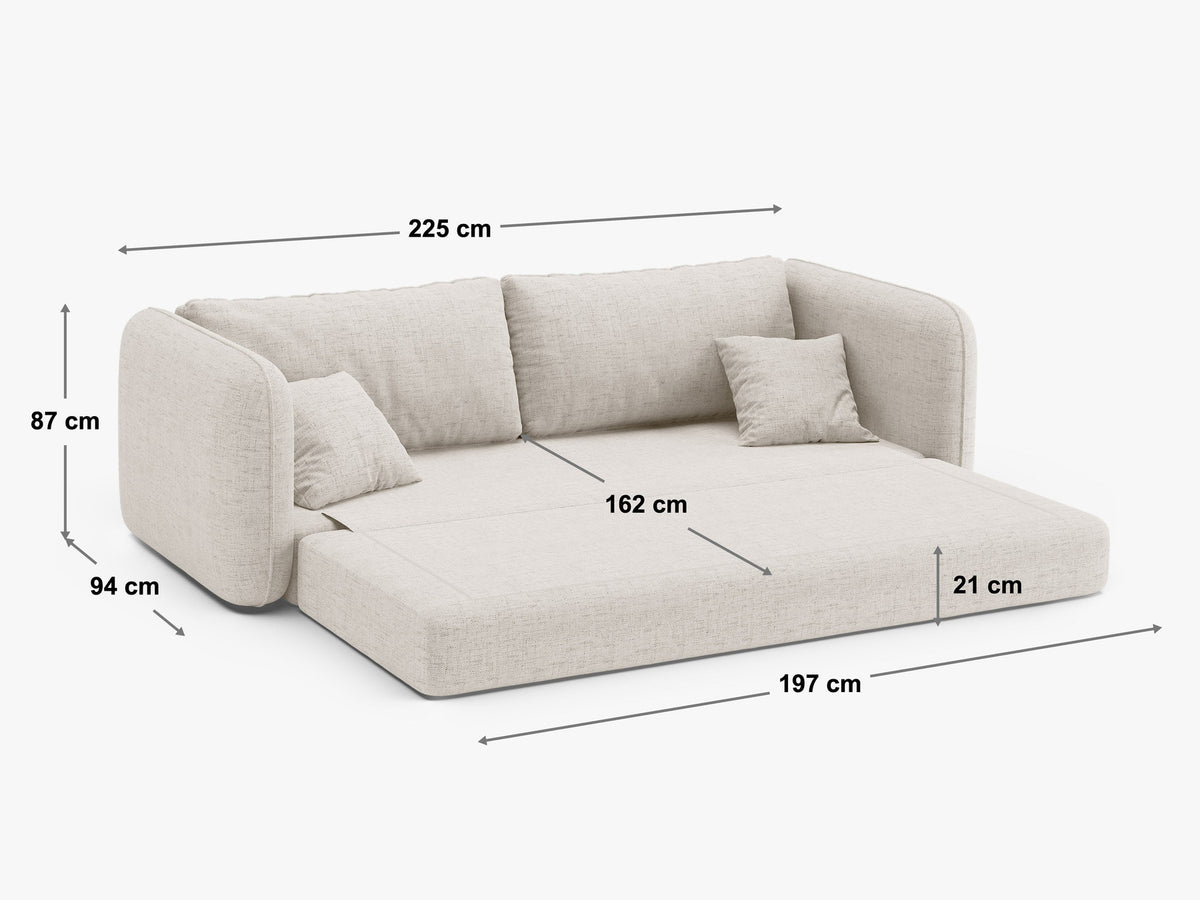 3-Sitzer Sofa mit Schlaffunktion Dormi in Anthracite-Moly präsentiert im Onlineshop von KAQTU Design AG. Bettsofa ist von Micadoni