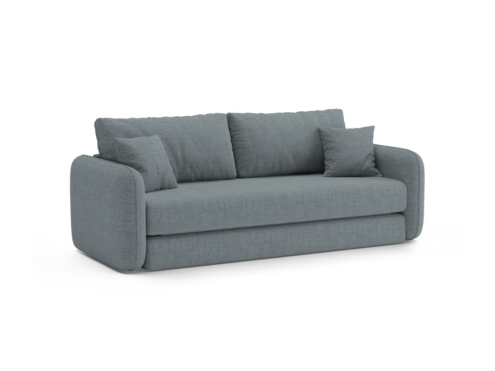 Elegantes 3-Sitzer Sofa Dormi in sanftem Hellblau, ideal für Wohnräume und als Schlafgelegenheit, von Micadoni.