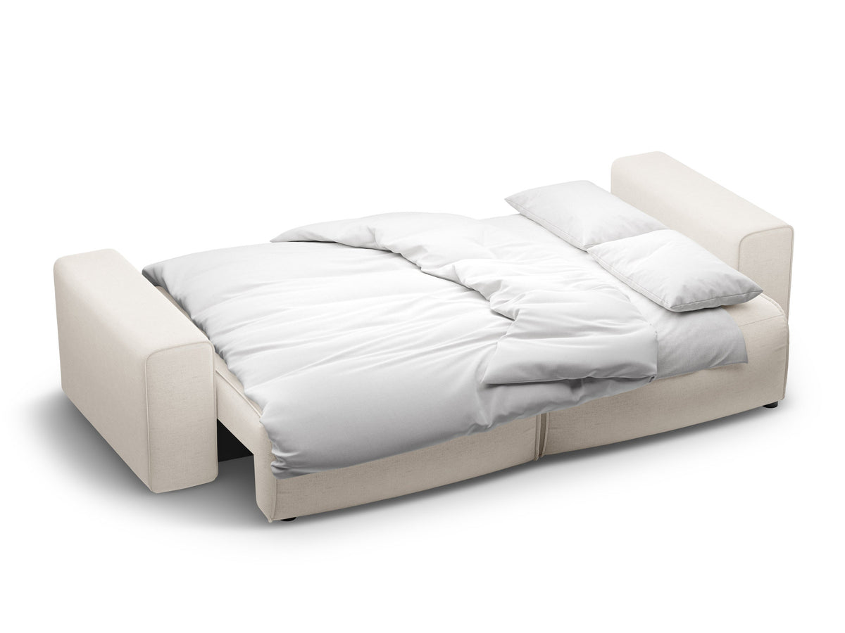 3-Sitzer Sofa Victor mit Schlaffunktion und Stauraum in Light Beige-Moly präsentiert im Onlineshop von KAQTU Design AG. Bettsofa ist von Micadoni