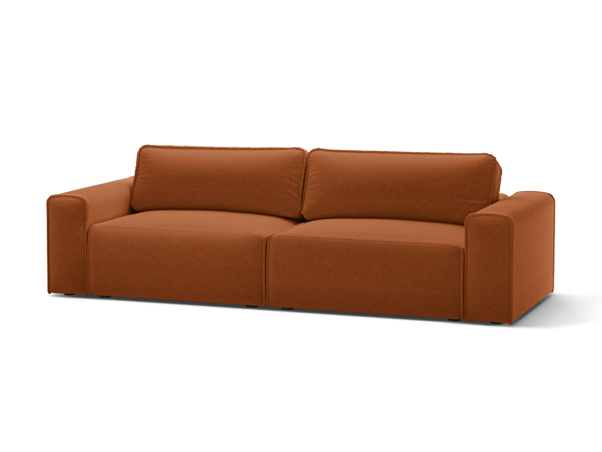 3-Sitzer Sofa Victor mit Schlaffunktion und Stauraum in Brick-Moly präsentiert im Onlineshop von KAQTU Design AG. Bettsofa ist von Micadoni