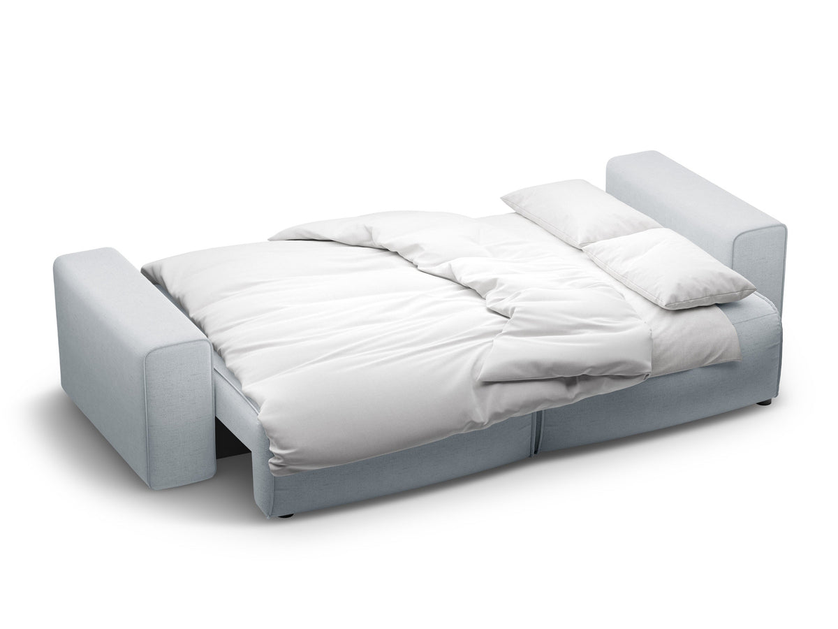3-Sitzer Sofa Victor mit Schlaffunktion und Stauraum in Light Grey-Moly präsentiert im Onlineshop von KAQTU Design AG. Bettsofa ist von Micadoni