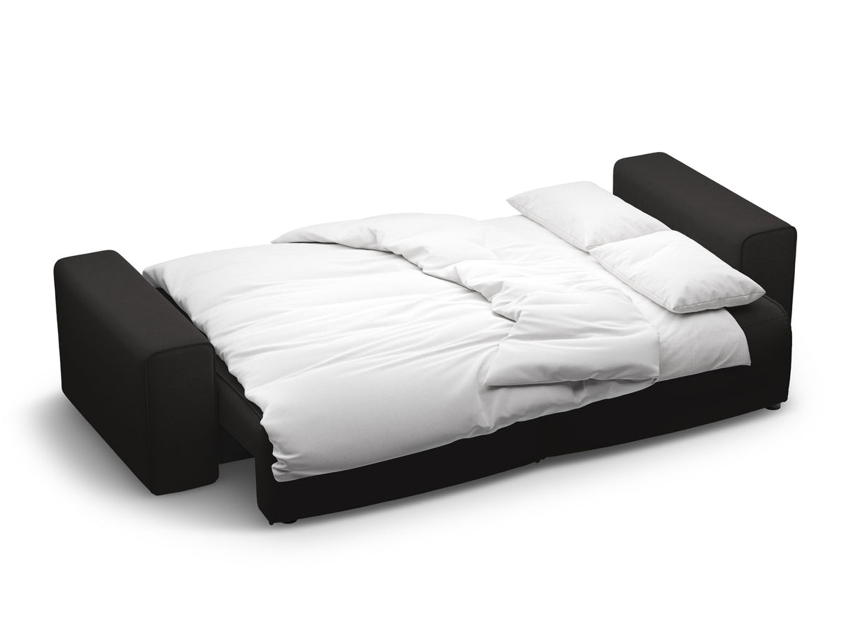 3-Sitzer Sofa Victor mit Schlaffunktion und Stauraum in Black-Moly präsentiert im Onlineshop von KAQTU Design AG. Bettsofa ist von Micadoni
