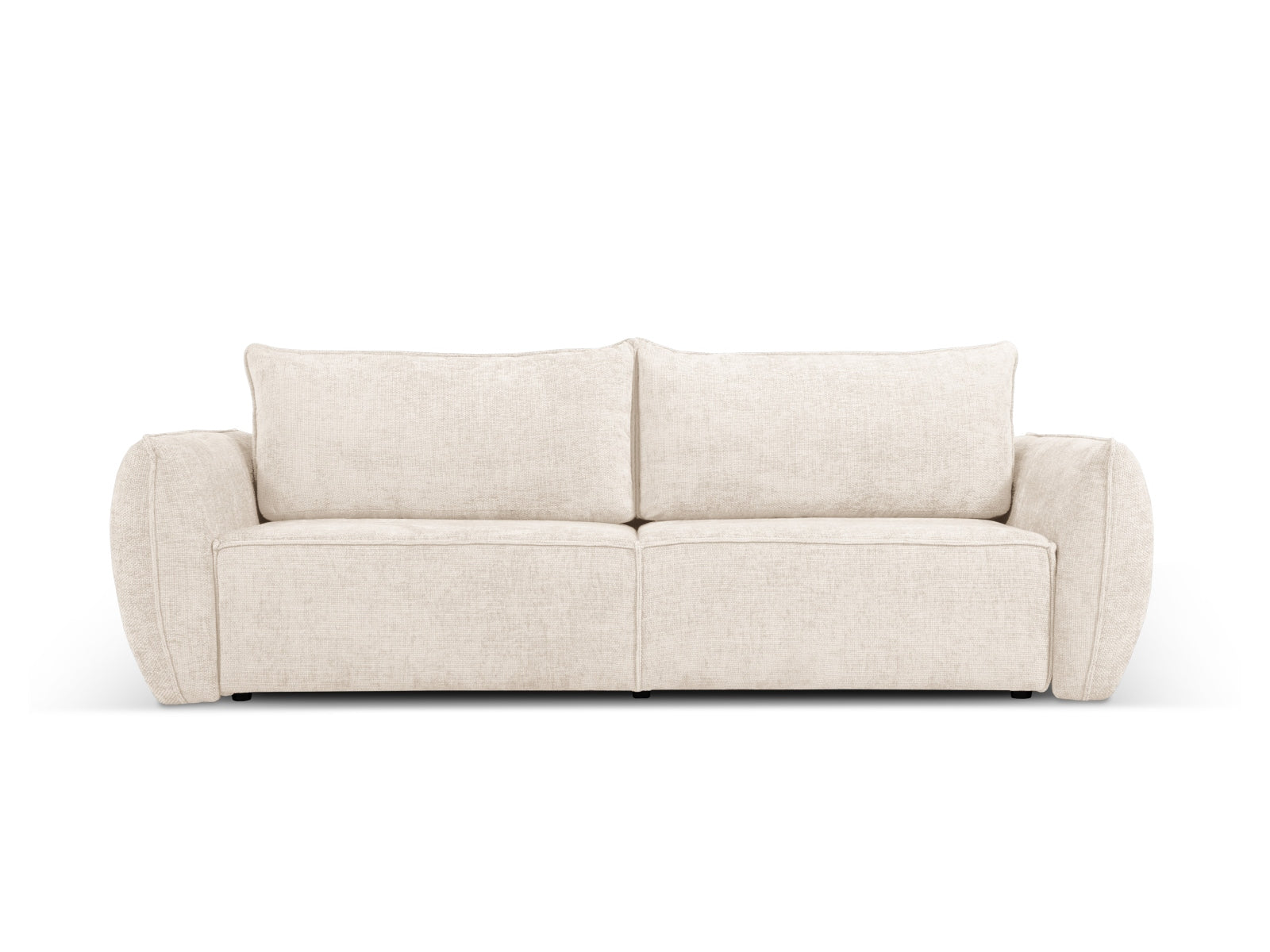 Kaelle Sofa mit Schlaffunktion und Stauraumbox 3 Sitzer in Light Beige präsentiert im Onlineshop von KAQTU Design AG. Bett ist von Micadoni