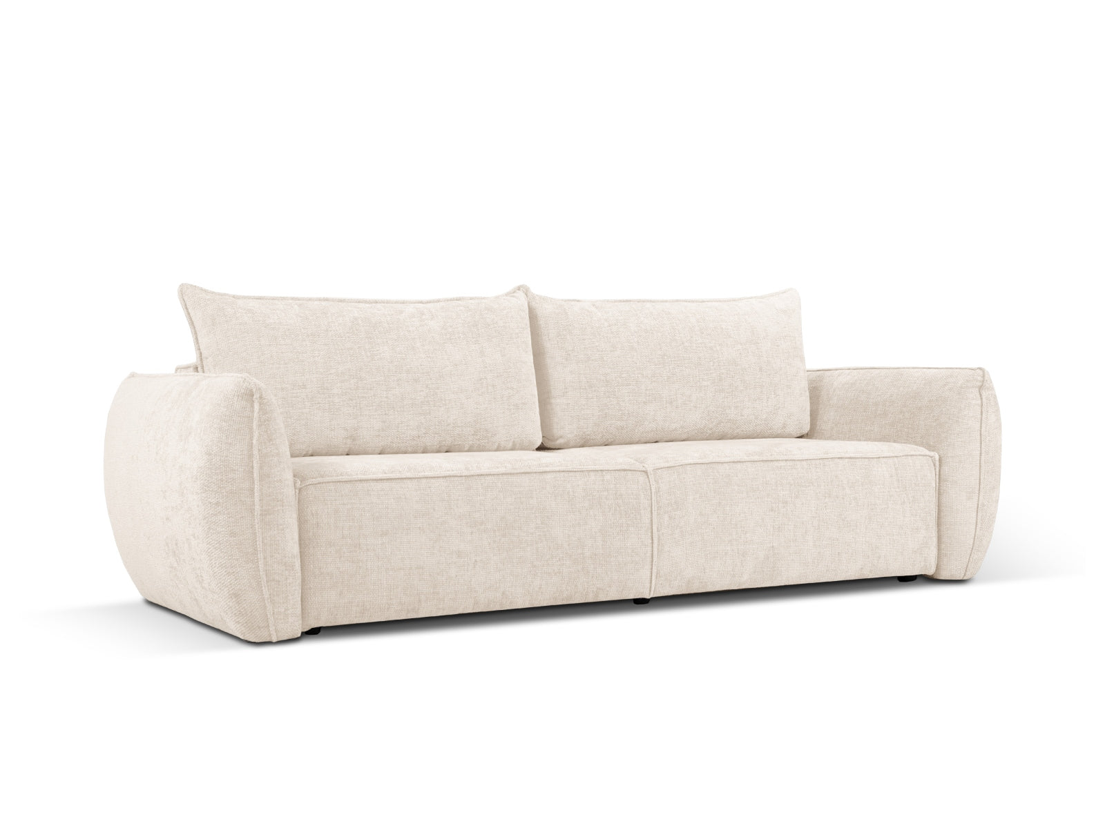 Kaelle Sofa mit Schlaffunktion und Stauraumbox 3 Sitzer in Light Beige präsentiert im Onlineshop von KAQTU Design AG. Bett ist von Micadoni