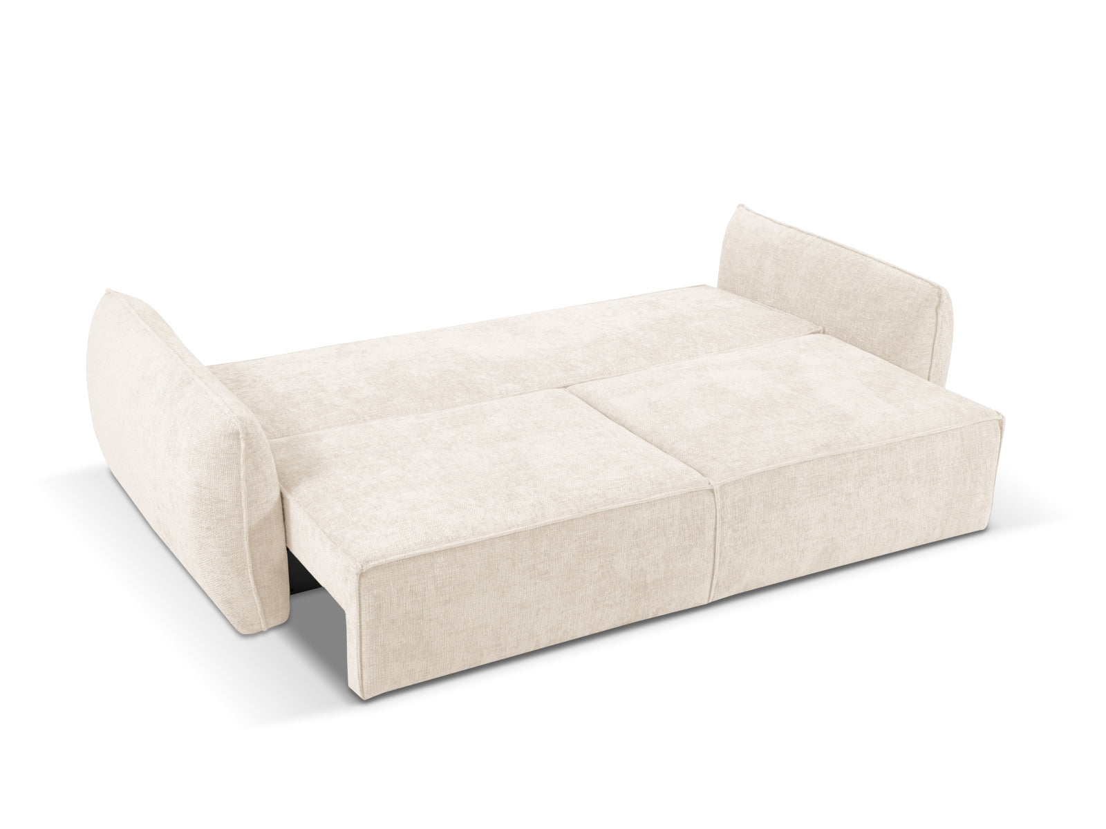 Kaelle Sofa mit Schlaffunktion und Stauraumbox 3 Sitzer in Light Beige präsentiert im Onlineshop von KAQTU Design AG. Bett ist von Micadoni