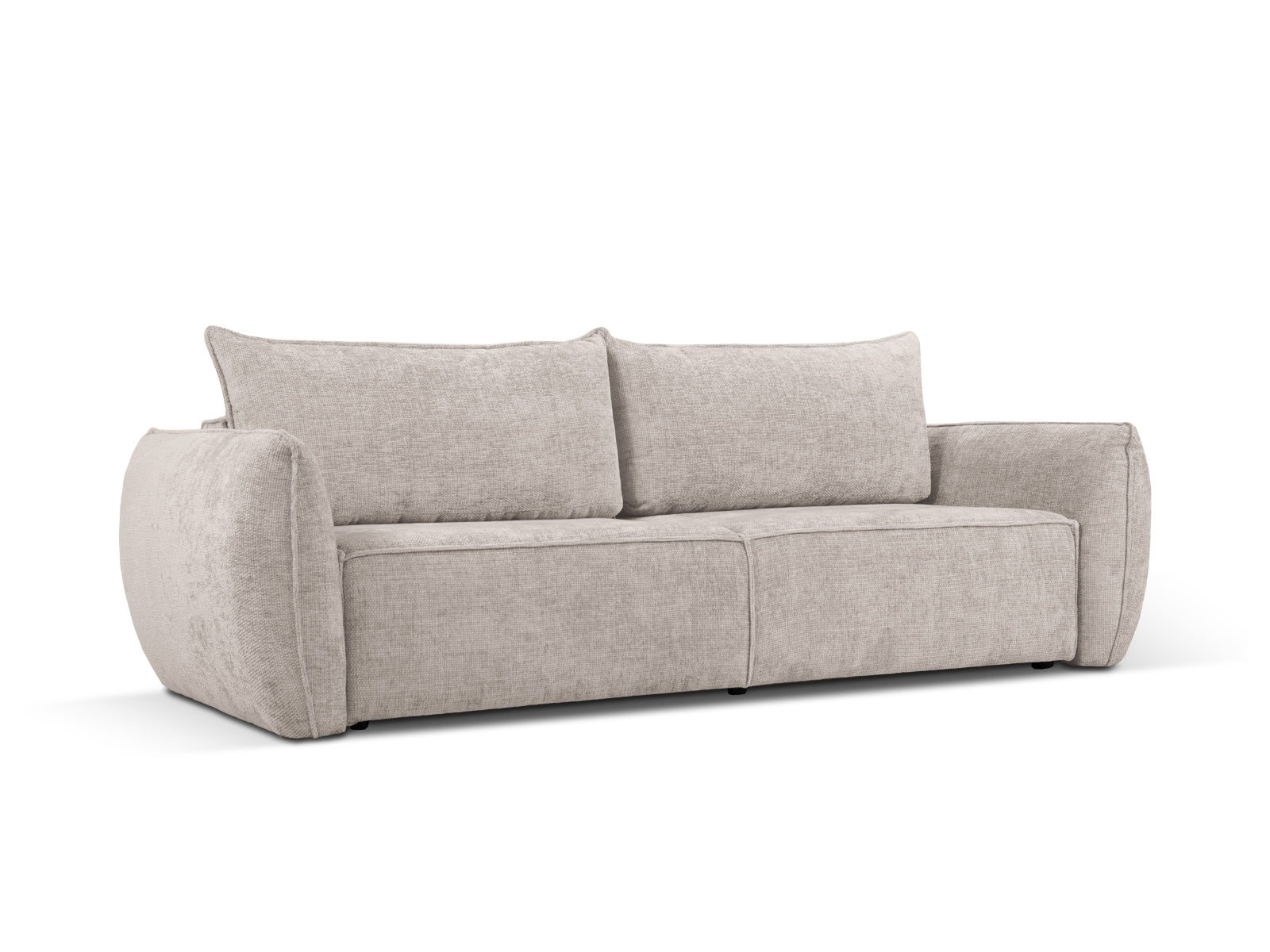 Kaelle Sofa mit Schlaffunktion und Stauraumbox 3 Sitzer in Beige präsentiert im Onlineshop von KAQTU Design AG. Bett ist von Micadoni