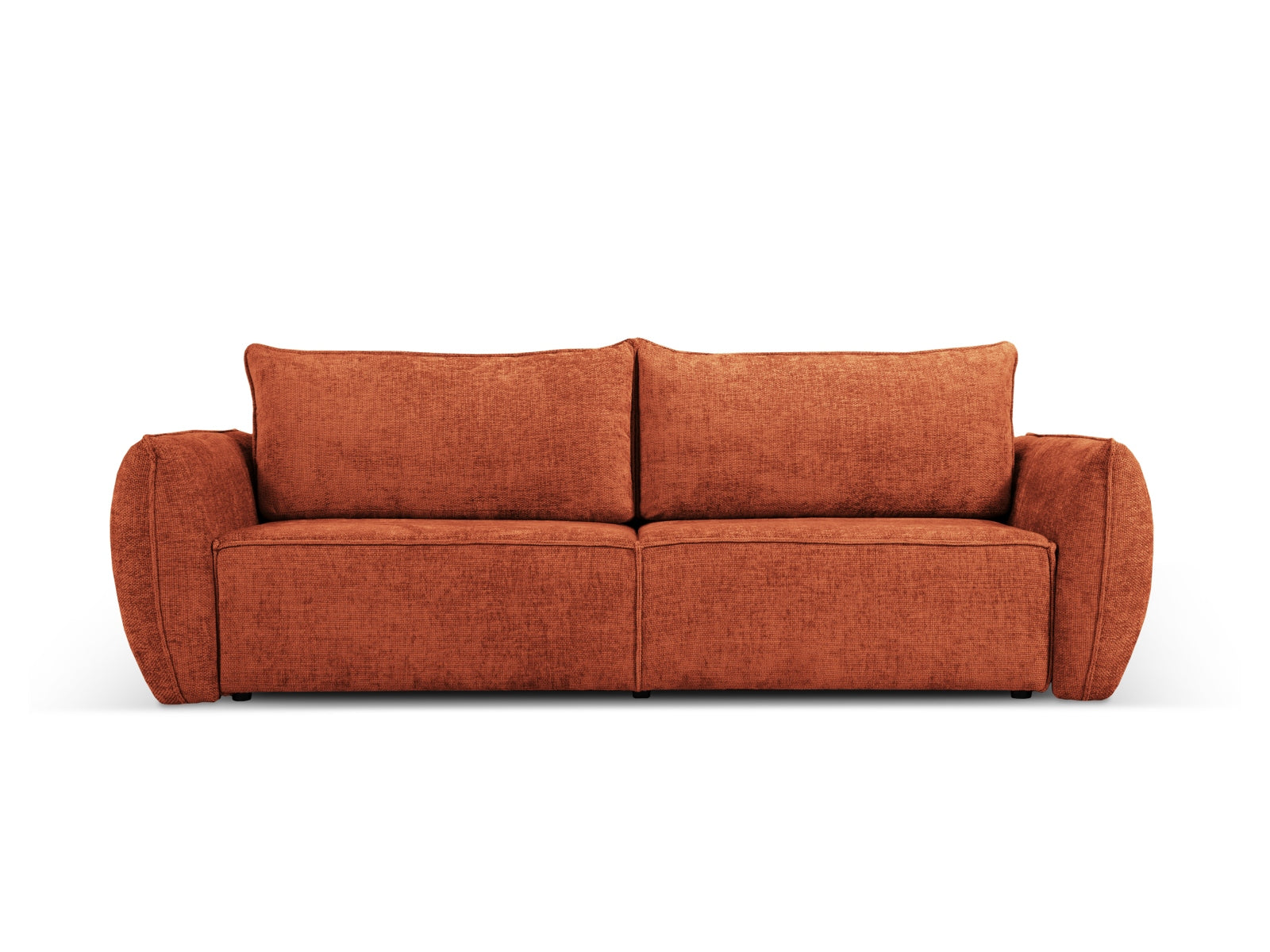 Kaelle Sofa mit Schlaffunktion und Stauraumbox 3 Sitzer in Terracotta präsentiert im Onlineshop von KAQTU Design AG. Bett ist von Micadoni