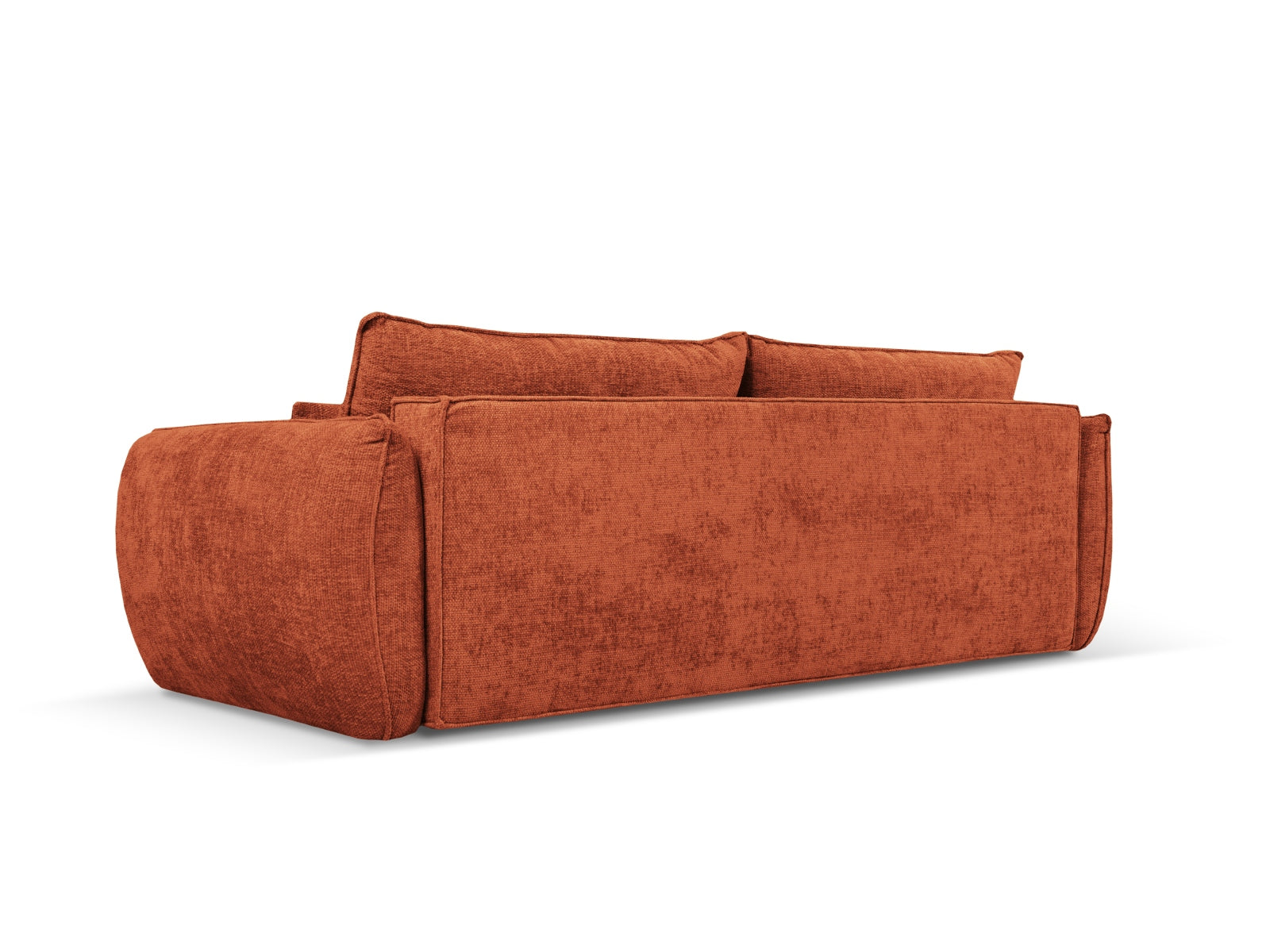 Kaelle Sofa mit Schlaffunktion und Stauraumbox 3 Sitzer in Terracotta präsentiert im Onlineshop von KAQTU Design AG. Bett ist von Micadoni