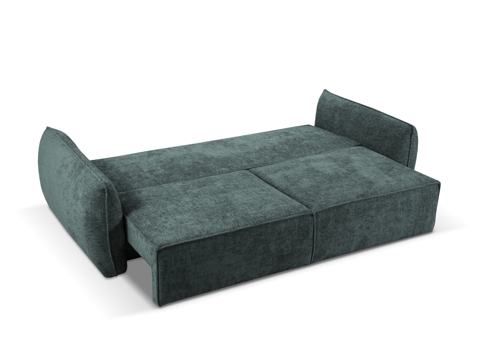 Kaelle Sofa mit Schlaffunktion und Stauraumbox 3 Sitzer in Petrol präsentiert im Onlineshop von KAQTU Design AG. Bett ist von Micadoni