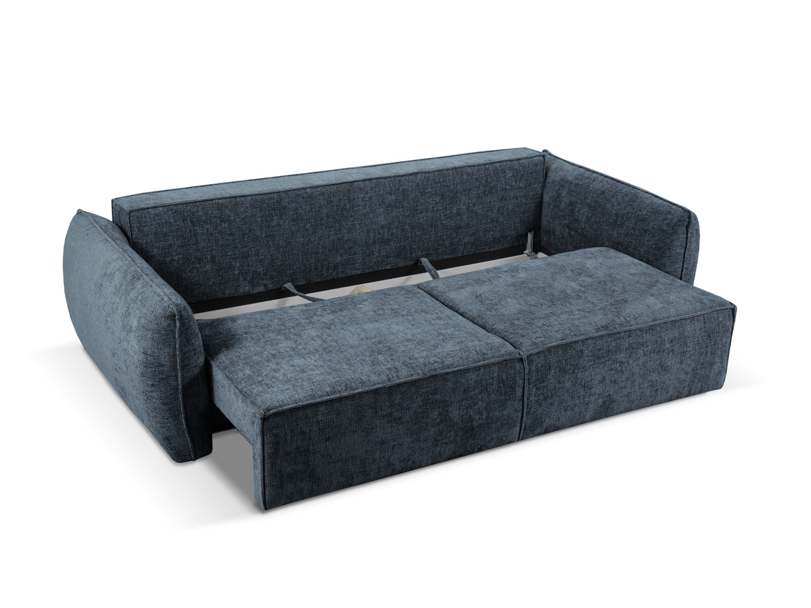 Kaelle Sofa mit Schlaffunktion und Stauraumbox 3 Sitzer in Royal Blue präsentiert im Onlineshop von KAQTU Design AG. Bett ist von Micadoni