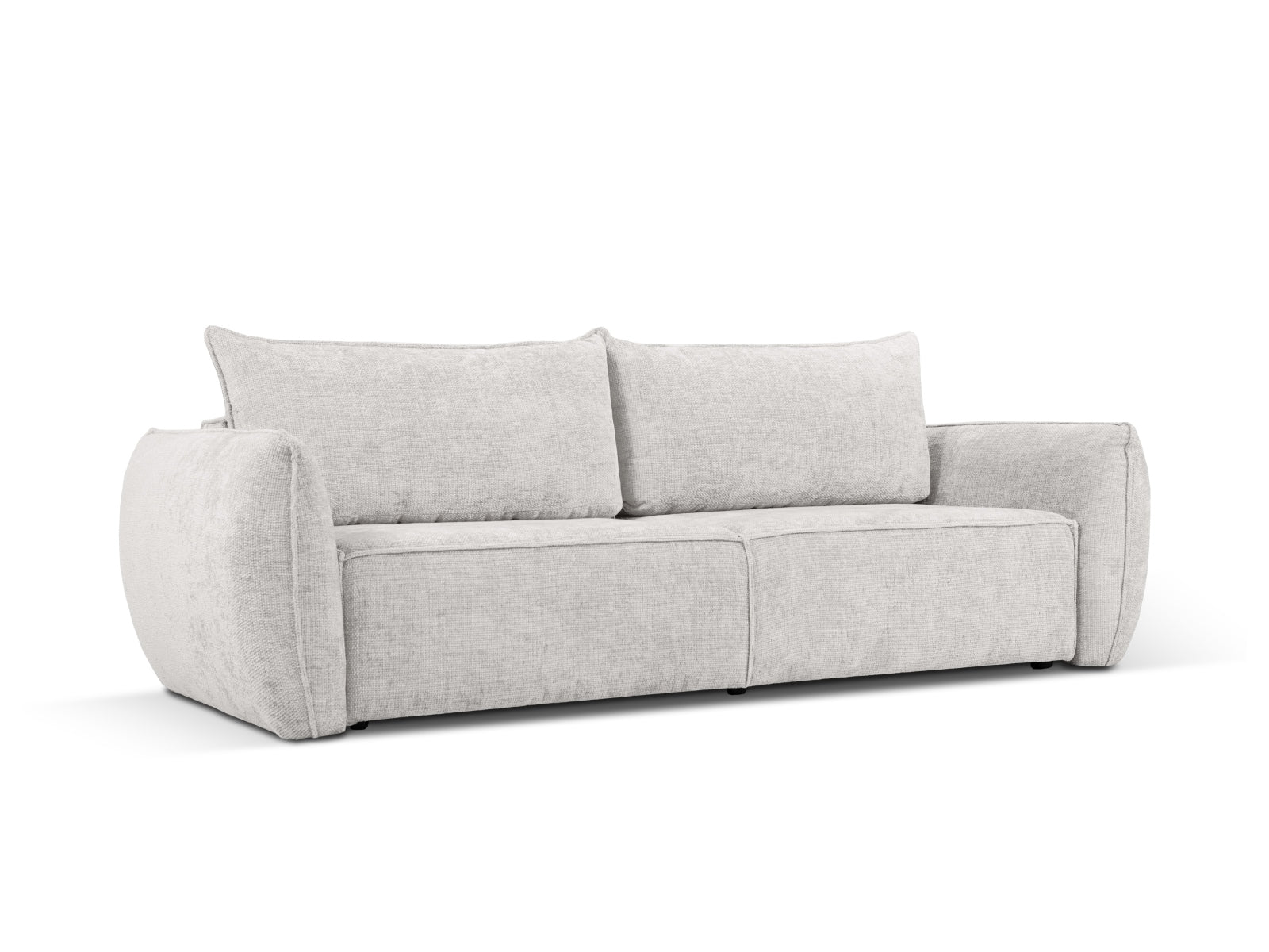 Kaelle Sofa mit Schlaffunktion und Stauraumbox 3 Sitzer in Light Grey präsentiert im Onlineshop von KAQTU Design AG. Bett ist von Micadoni